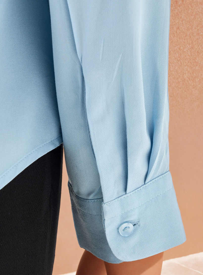 Regular Fit Collared Viscose Shirt-women-clothing-shirtsandblouses-shirts-image-5