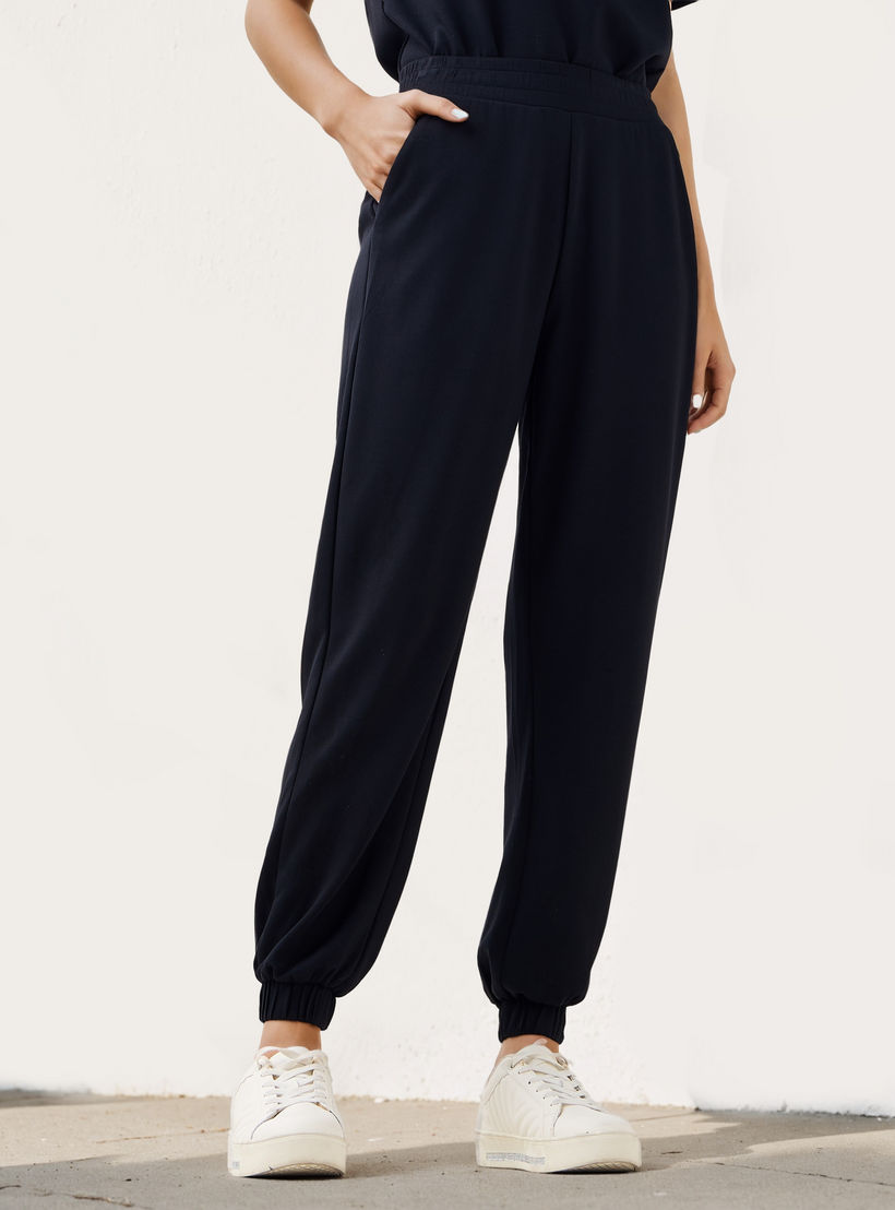 Plain Modal Flexi Waist Joggers with Pockets-women-clothing-bottoms-joggers-image-1