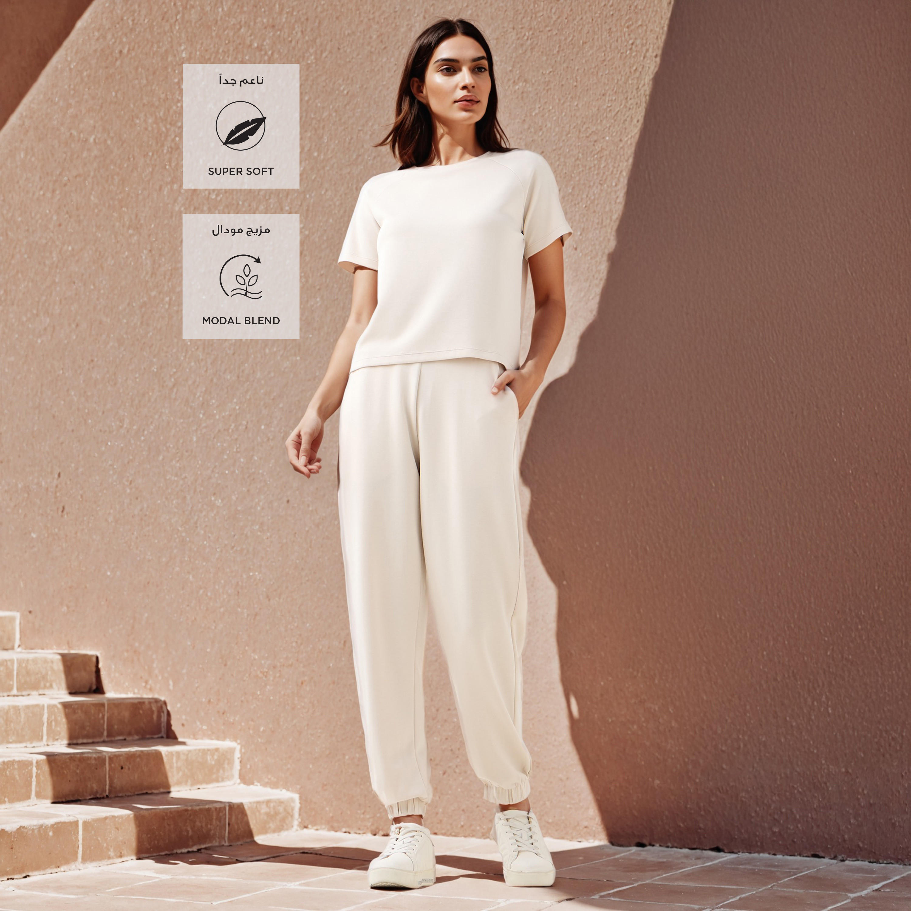 Plain Modal Flexi Waist Joggers with Pockets-women-clothing-bottoms-joggers-image-2