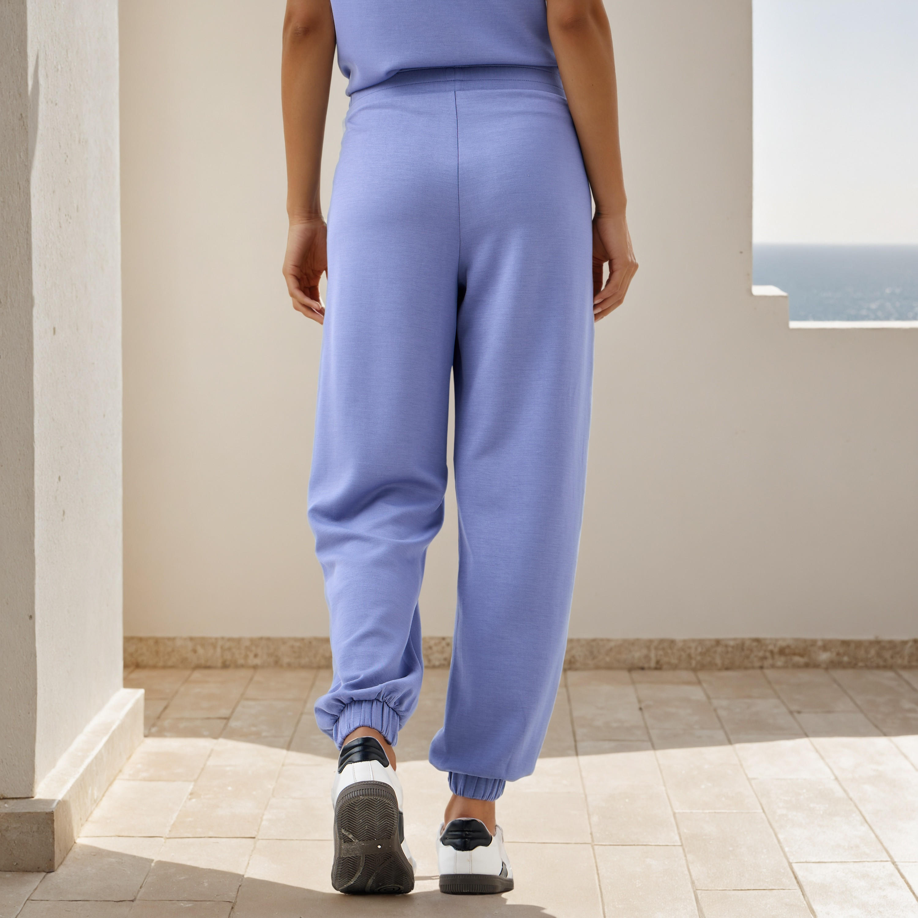 Plain Modal Flexi Waist Joggers with Pockets-women-clothing-bottoms-joggers-image-3