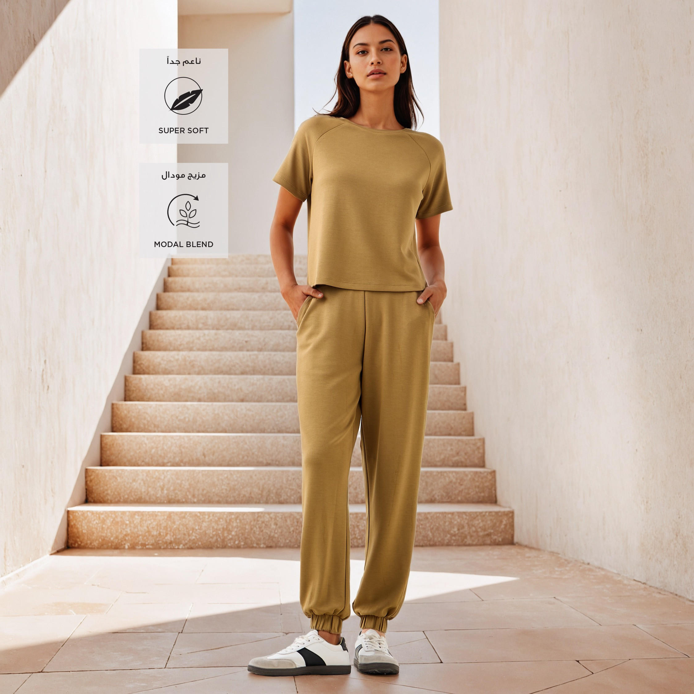 Crew Neck T-shirt with Short Sleeves-women-clothing-tshirts-image-2