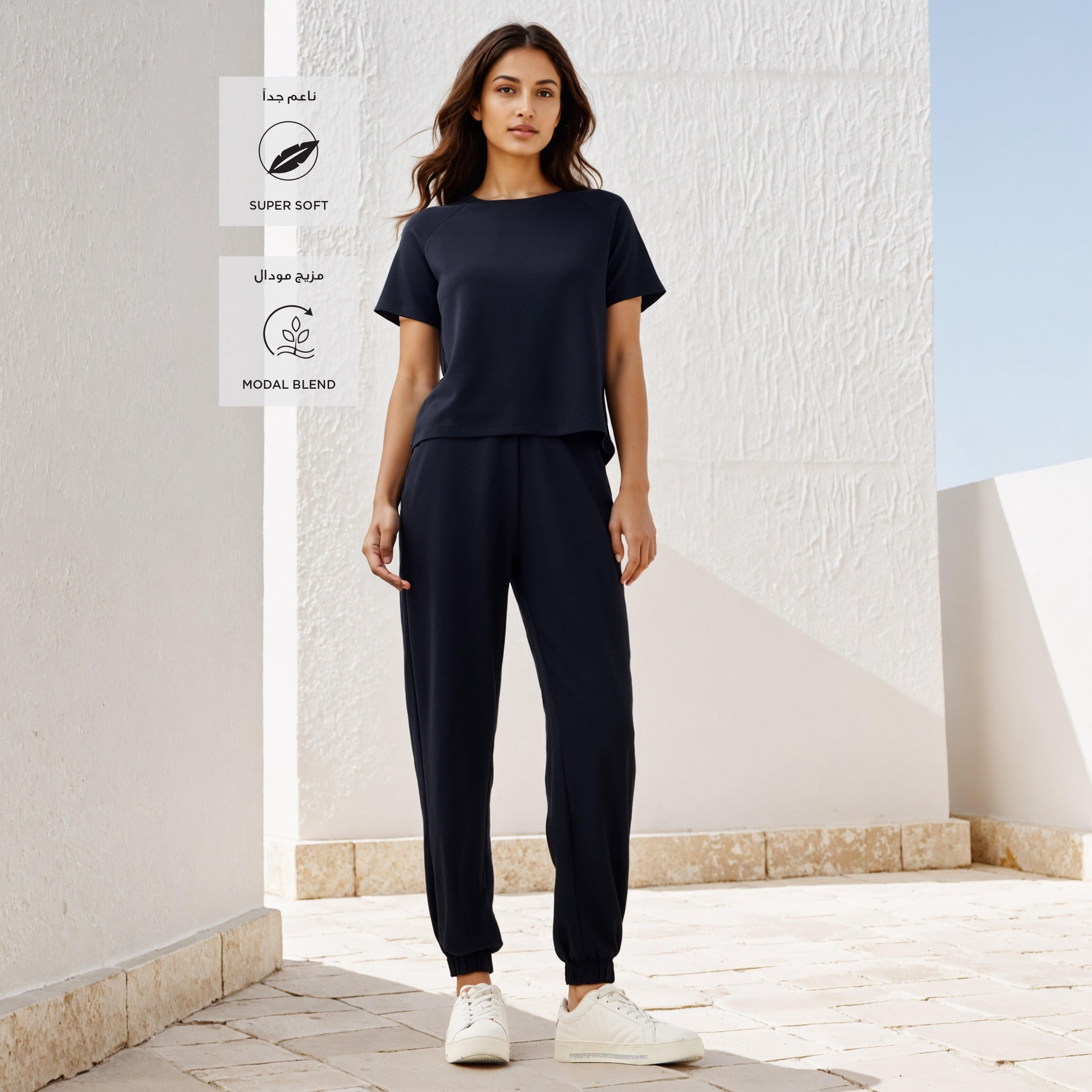 Crew Neck T-shirt with Short Sleeves-women-clothing-tshirts-image-2