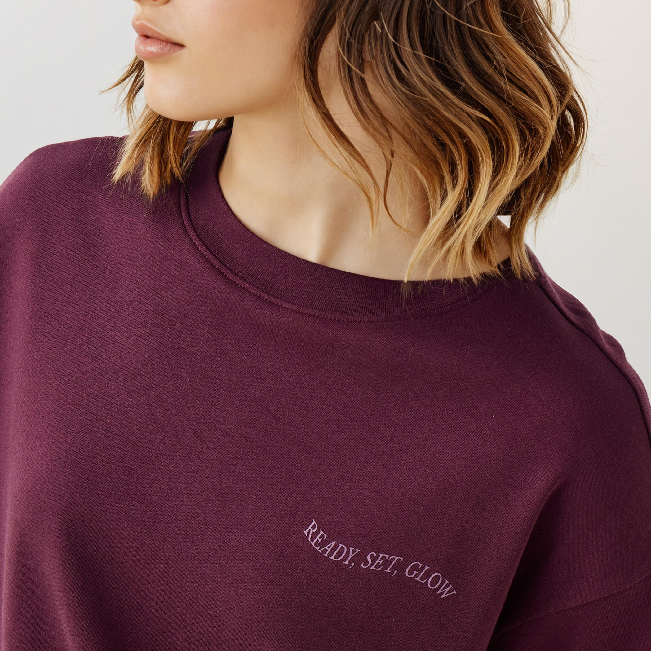 Slogan Print Boxy Cotton T-shirt with Crew Neck-women-clothing-tshirts-image-4