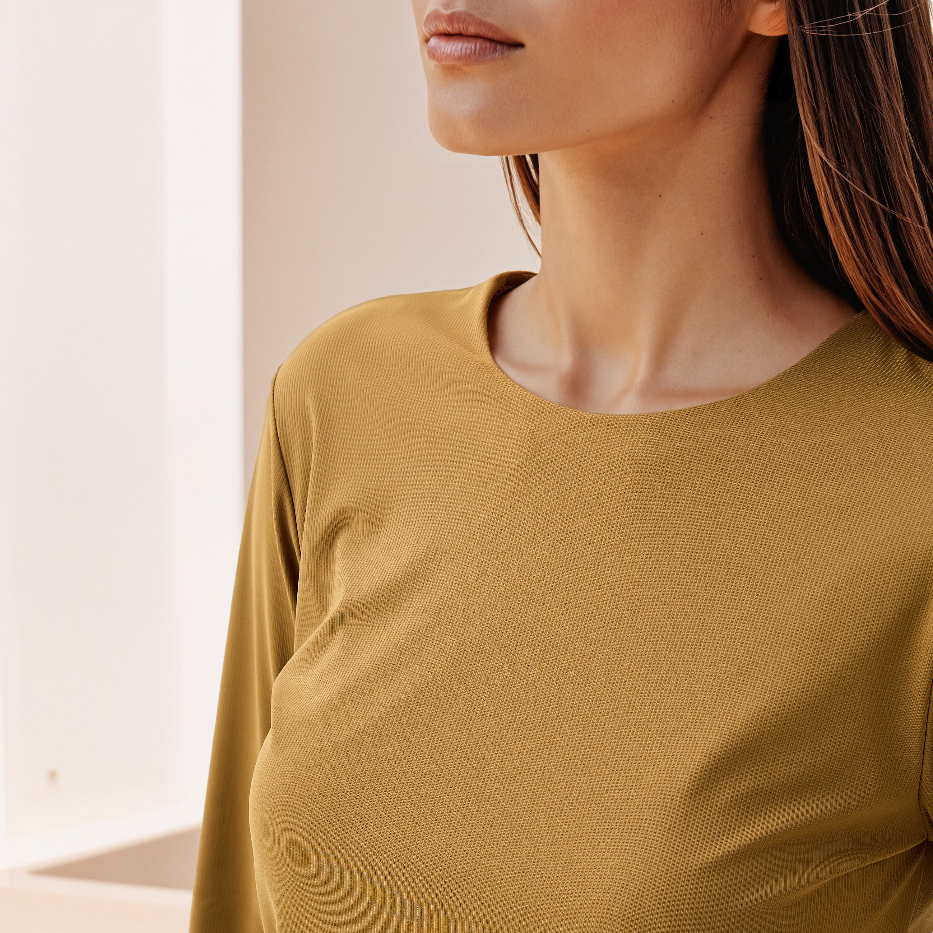 Ribbed T-shirt with Crew Neck-women-clothing-tshirts-image-4
