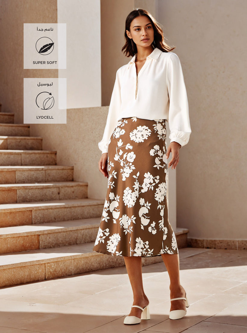 بلوزة بارزة الملمس بقصّة عادية وياقة عادية-women-clothing-shirtsandblouses-blouses-image-5