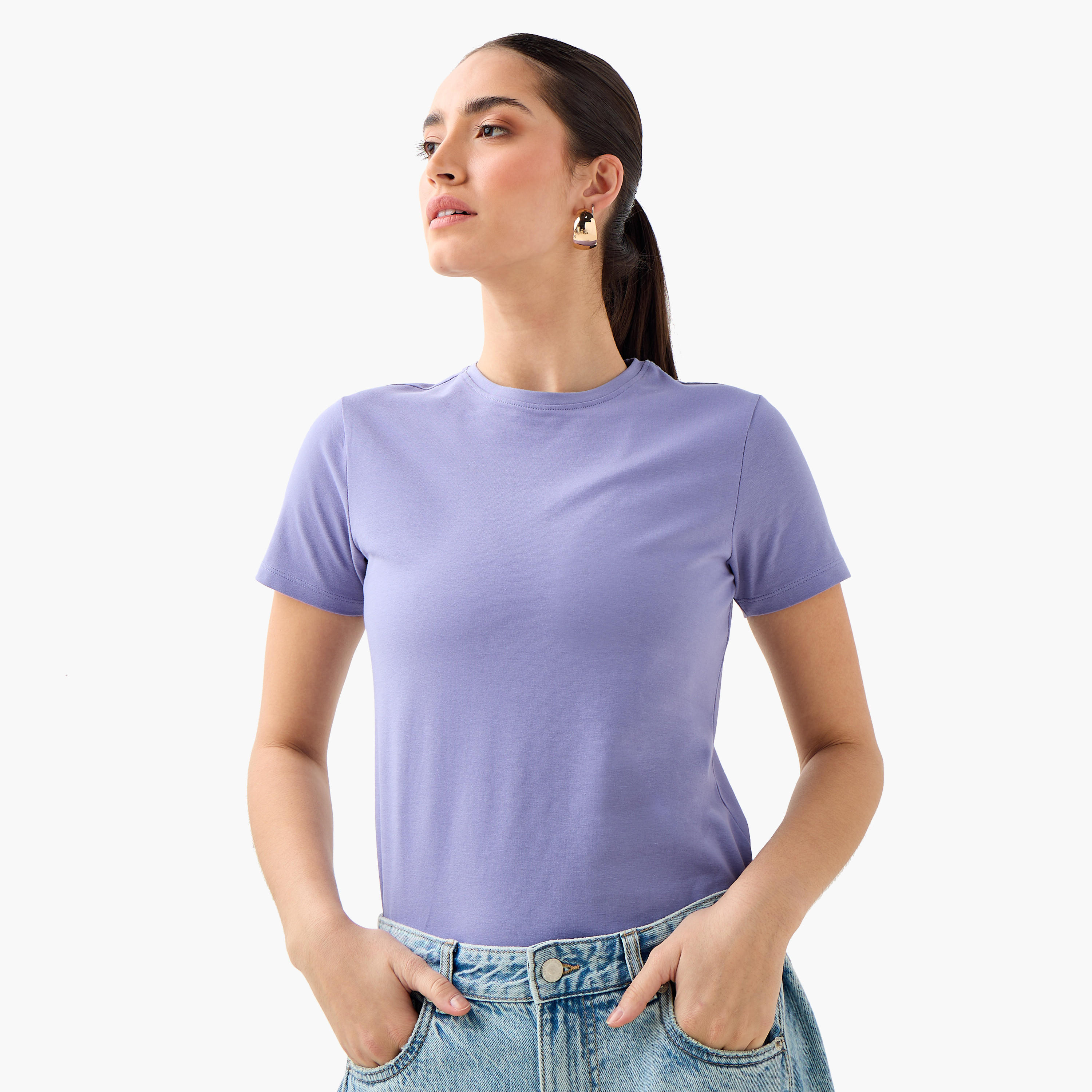 Crew Neck T-shirt-women-clothing-tshirts-image-1