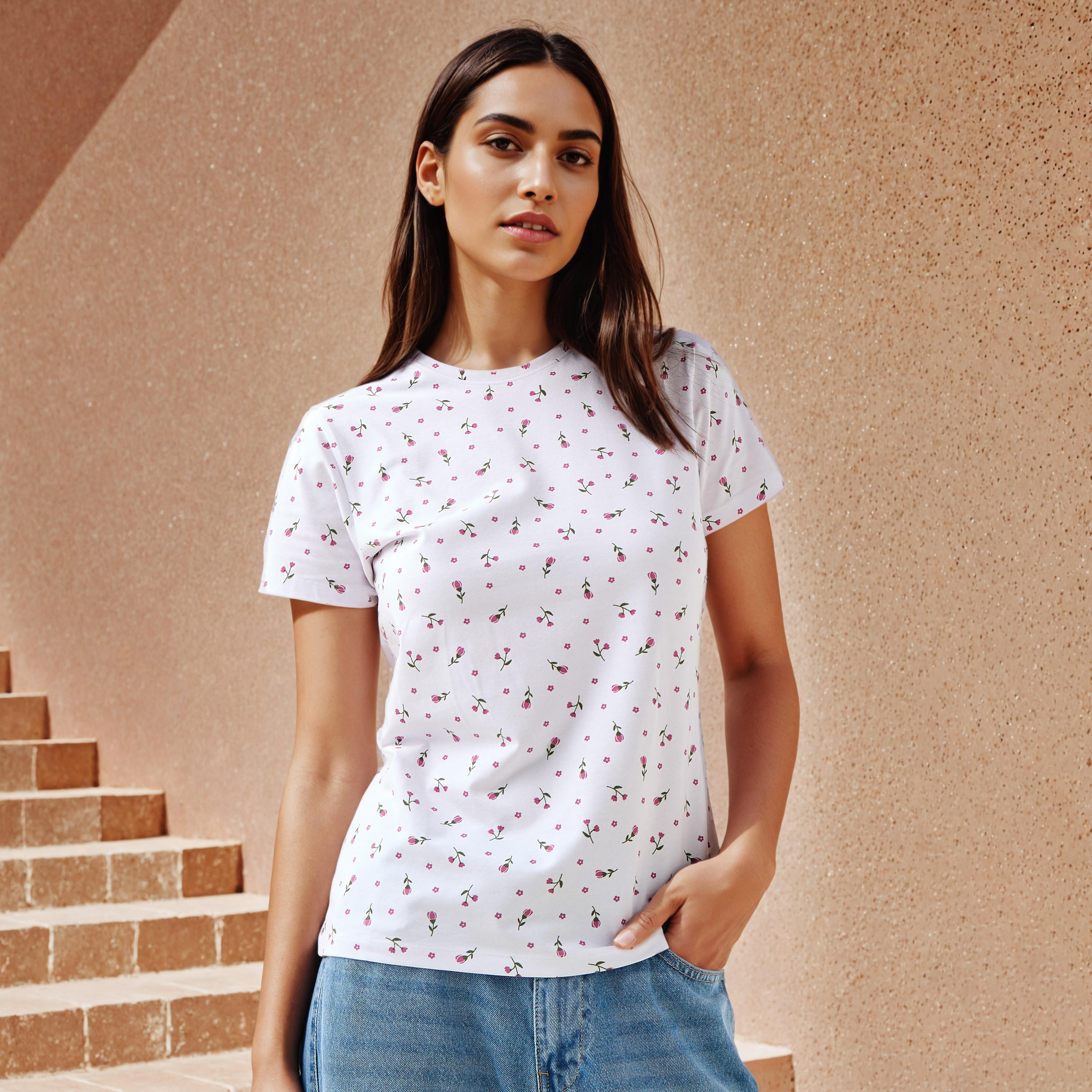 تيشيرت بياقة ضيقة وطبعات-women-clothing-tshirts-image-5