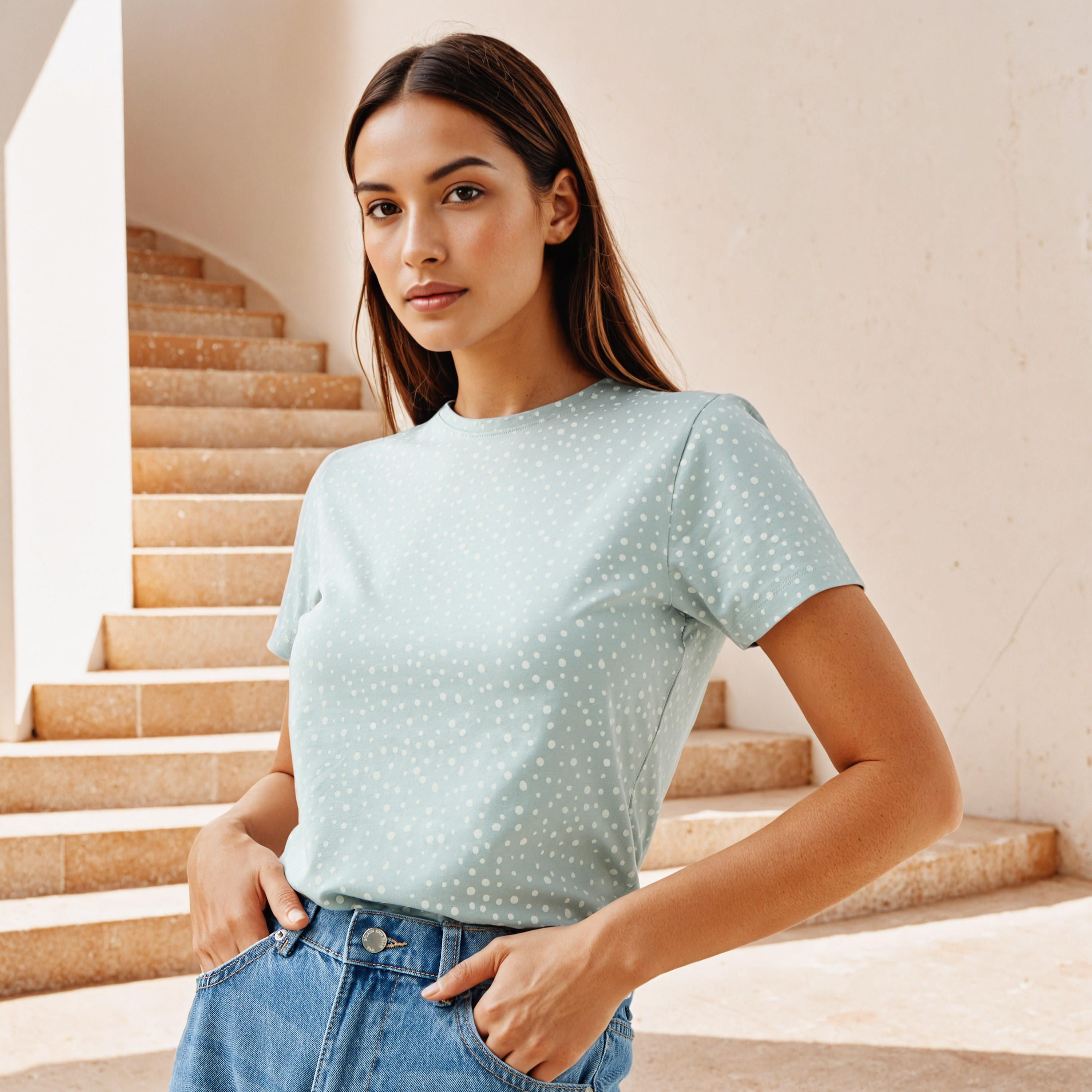 Printed Crew Neck T-shirt-women-clothing-tshirts-image-1