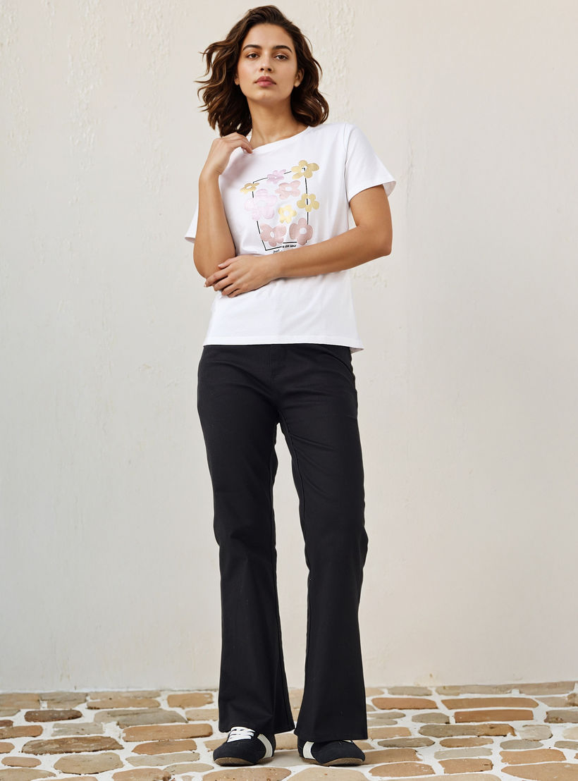 Floral Print Regular Fit T-shirt-women-clothing-tshirts-image-2
