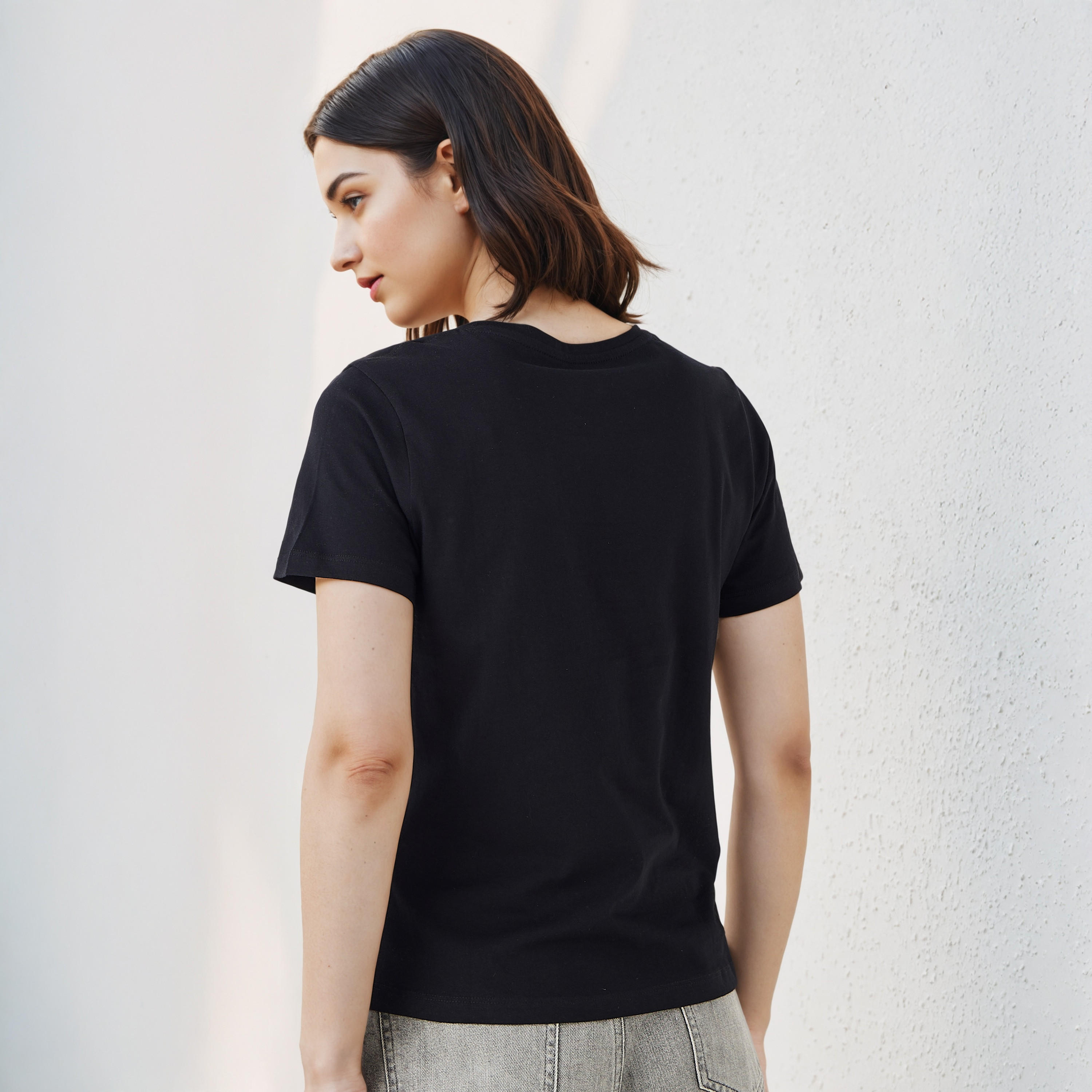 Slogan Print T-shirt-women-clothing-tshirts-image-3