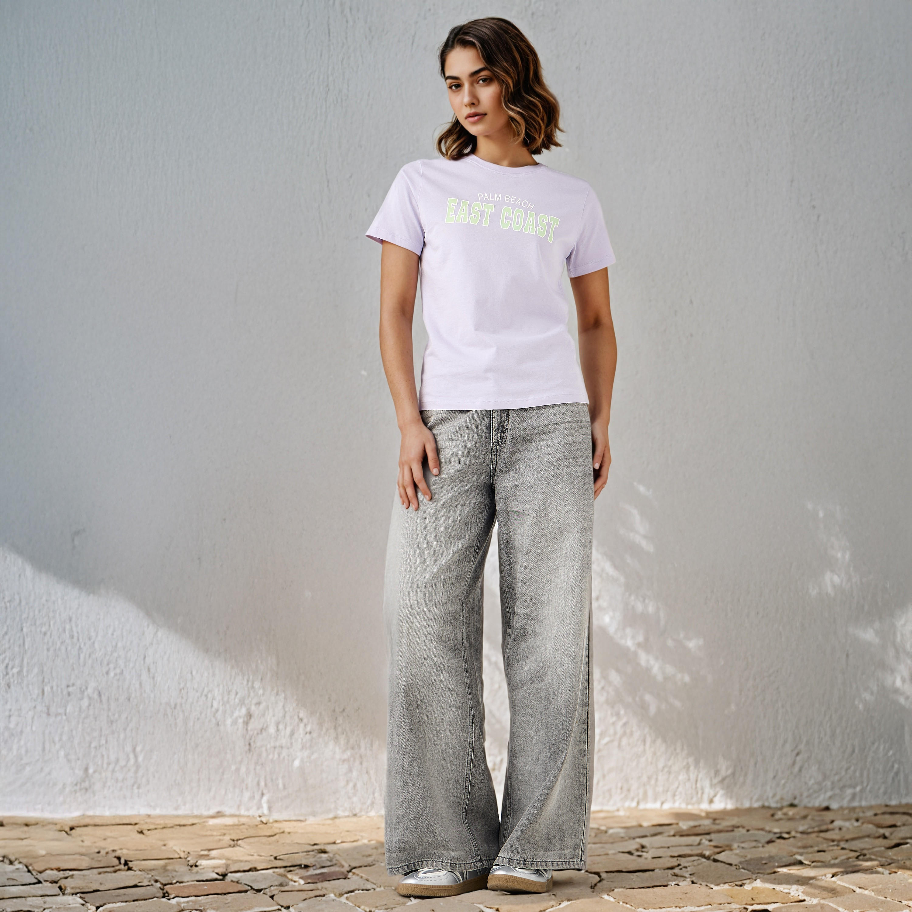 Graphic Print T-shirt with Crew Neck-women-clothing-tshirts-image-2
