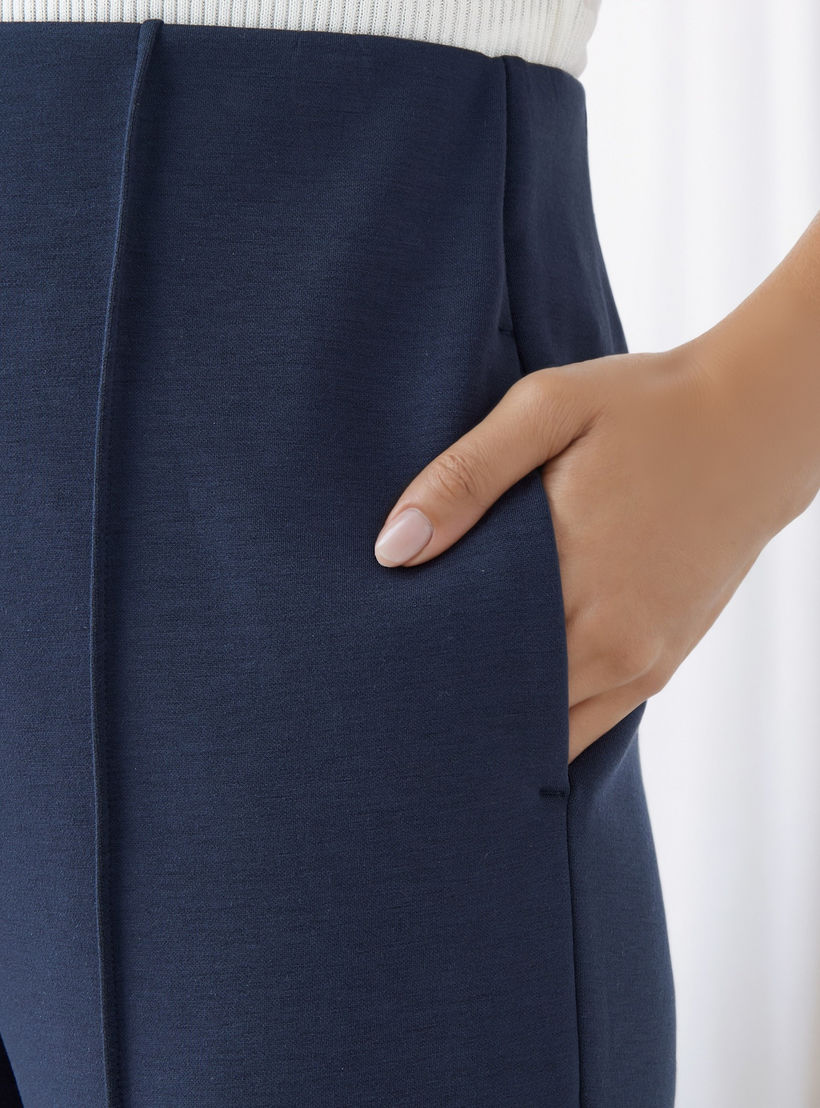 بنطلون واسع الساقين بخصر مرن وزينة بينتوك-women-clothing-bottoms-trousers-image-4