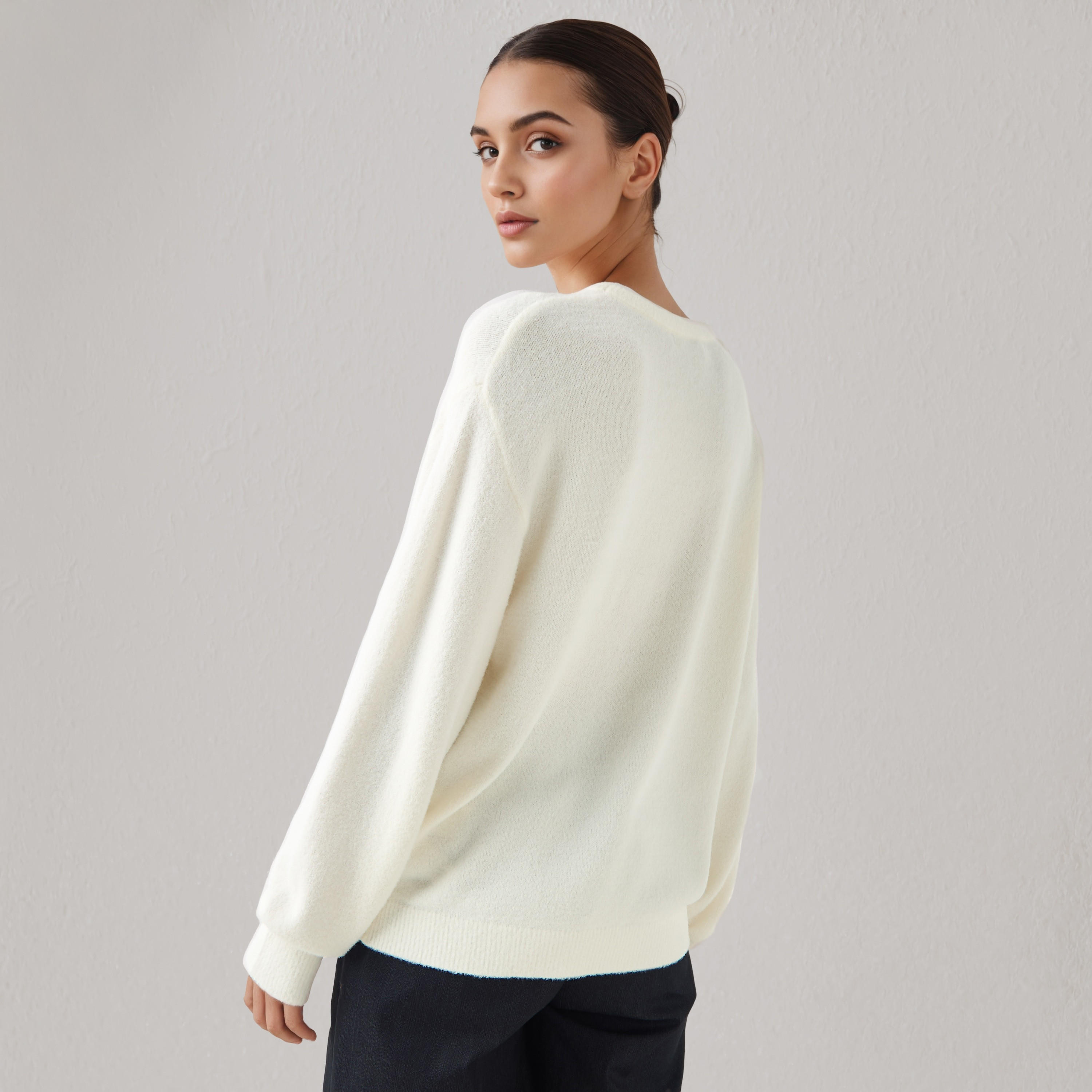 Crew Neck Sweater with Drop Shoulders-women-clothing-cardigansandjumpers-jumpers-image-3
