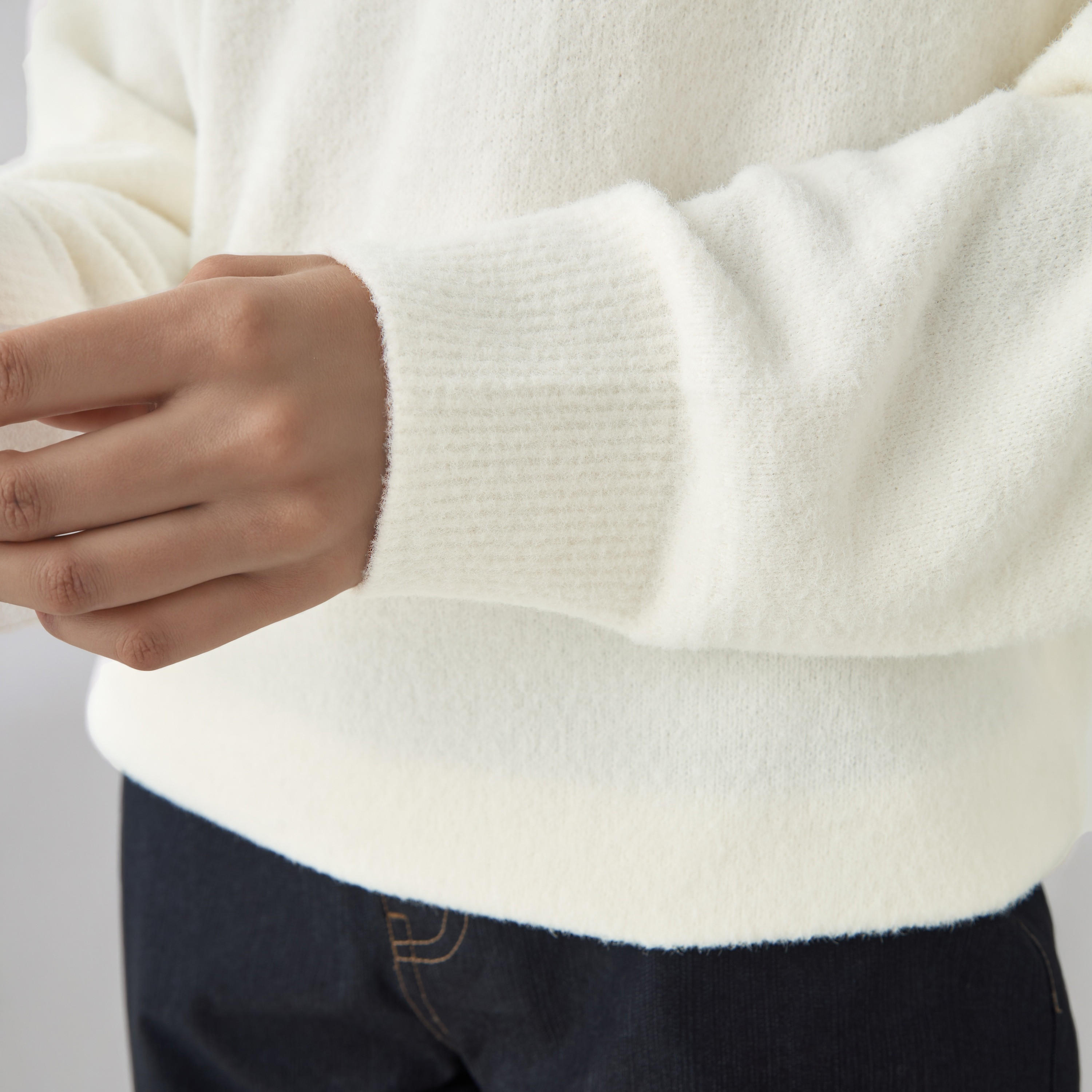 Crew Neck Sweater with Drop Shoulders-women-clothing-cardigansandjumpers-jumpers-image-4