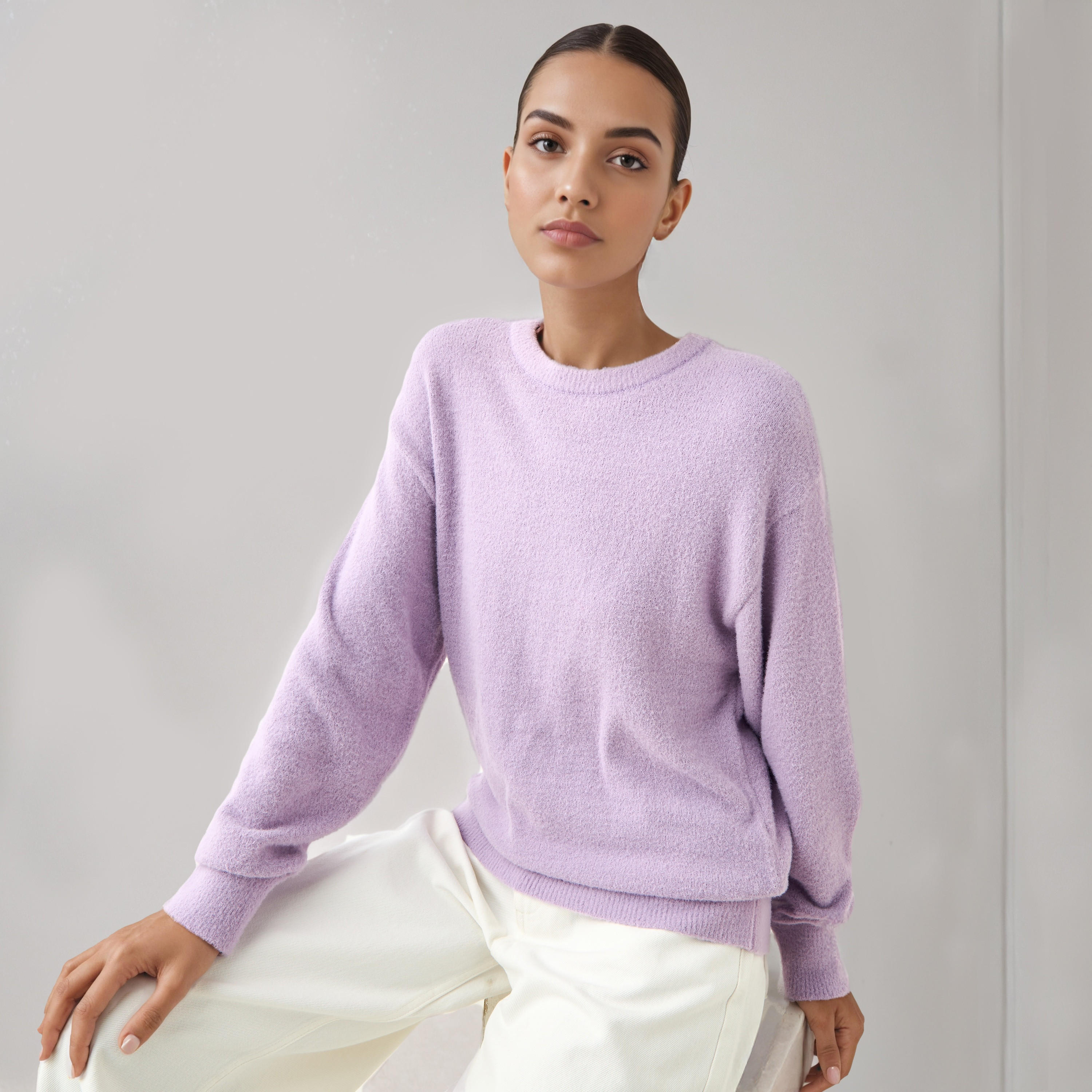 كنزة بياقة ضيقة وأكتاف منسدلة-women-clothing-cardigansandjumpers-jumpers-image-5