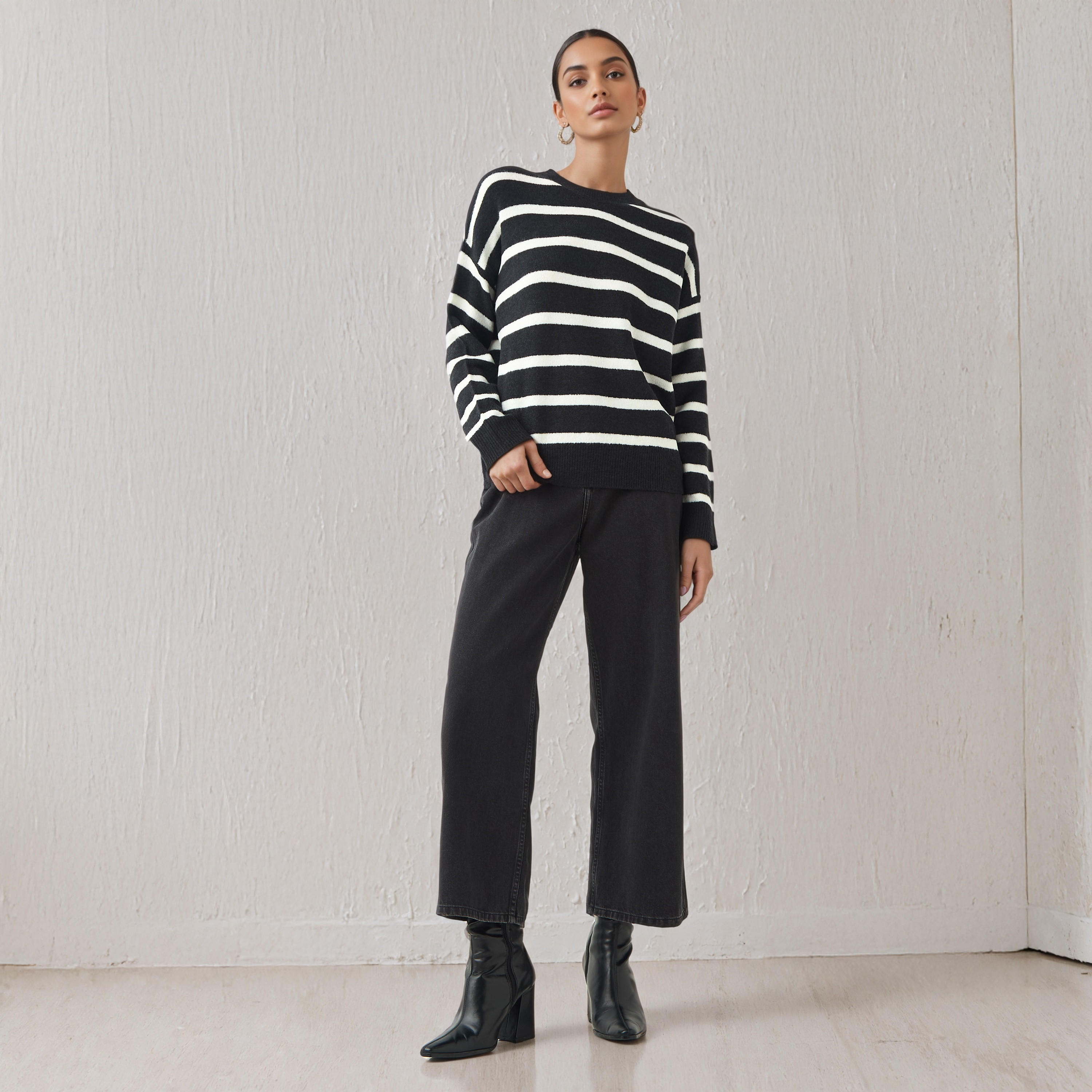 Striped Crew Neck Sweater-women-clothing-cardigansandjumpers-jumpers-image-2