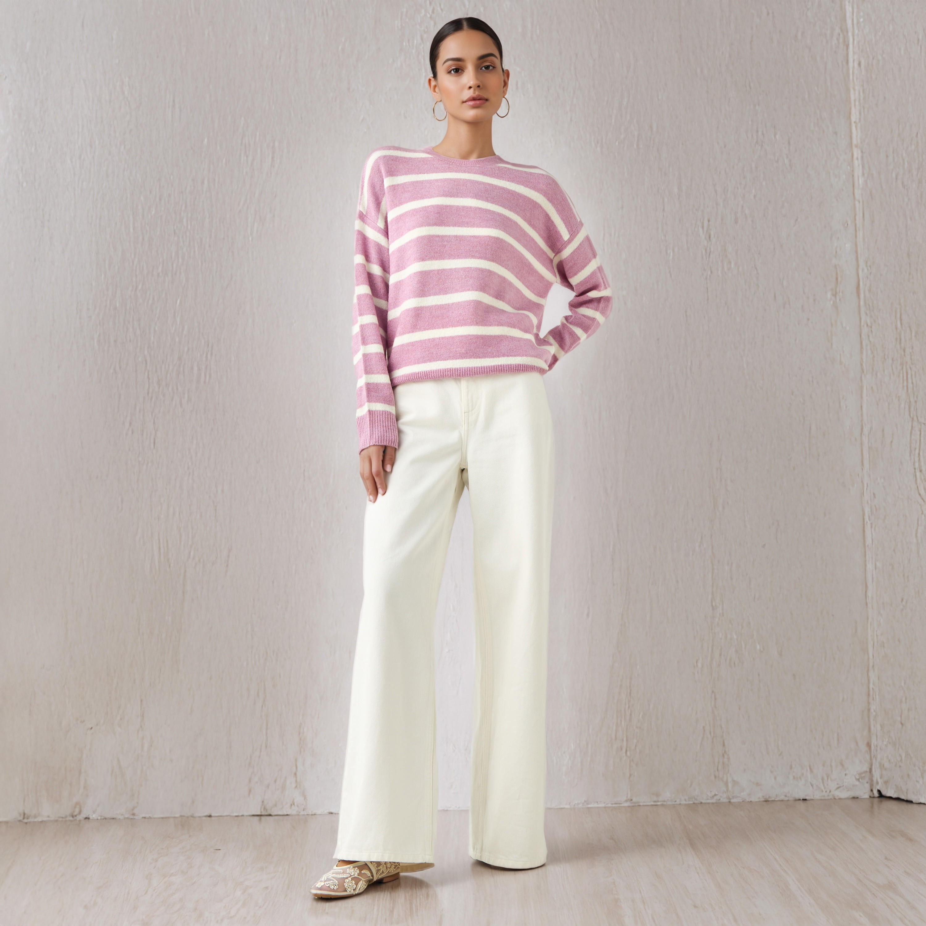 Striped Crew Neck Sweater-women-clothing-cardigansandjumpers-jumpers-image-2