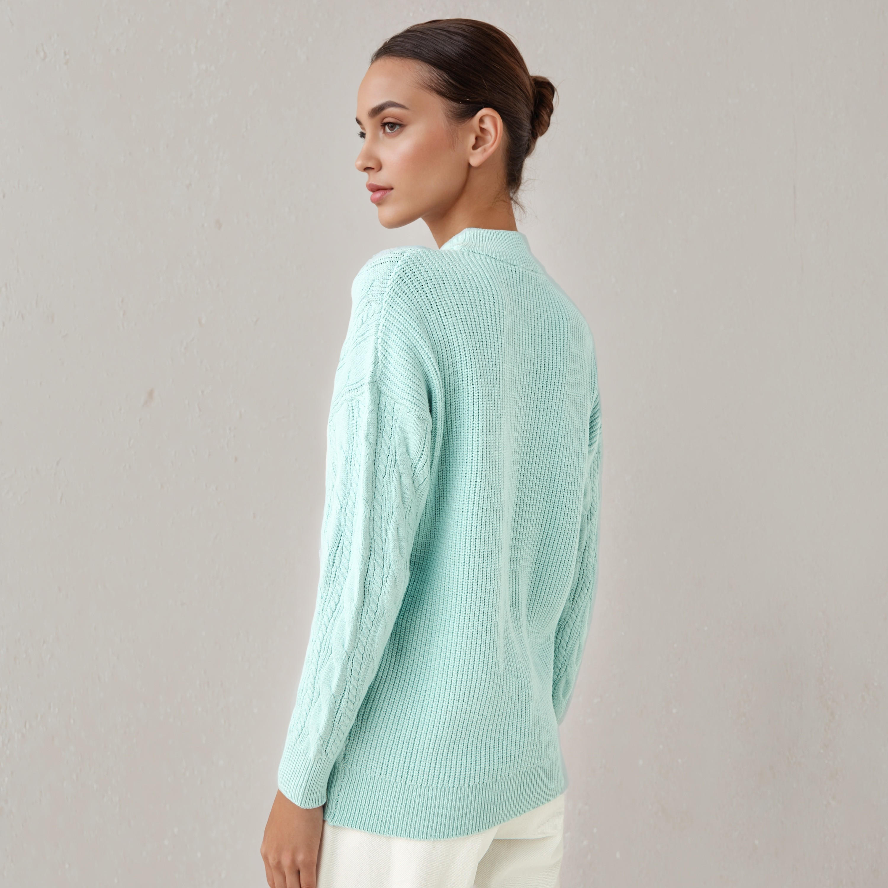 Cable Knit Boxy Sweater with Long Sleeves-women-clothing-cardigansandjumpers-jumpers-image-3