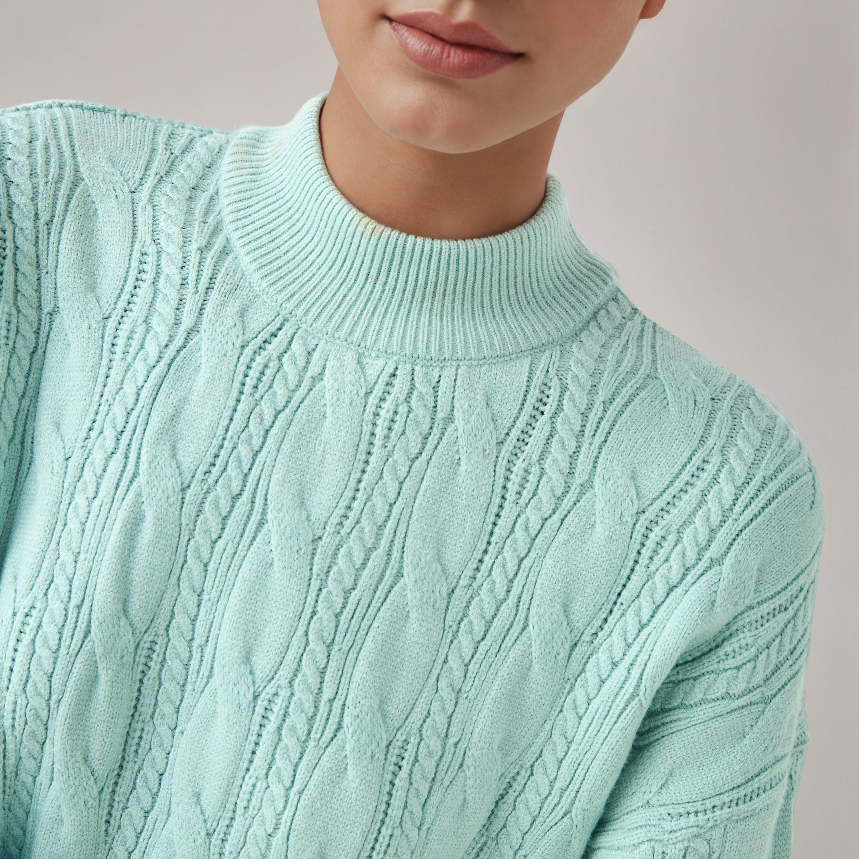 Cable Knit Boxy Sweater with Long Sleeves-women-clothing-cardigansandjumpers-jumpers-image-4