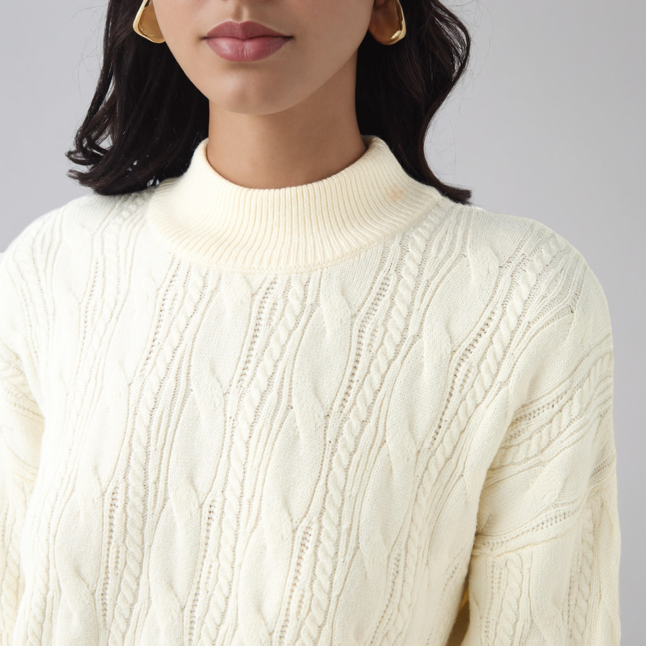 Cable Knit Boxy Sweater with Long Sleeves-women-clothing-cardigansandjumpers-jumpers-image-4