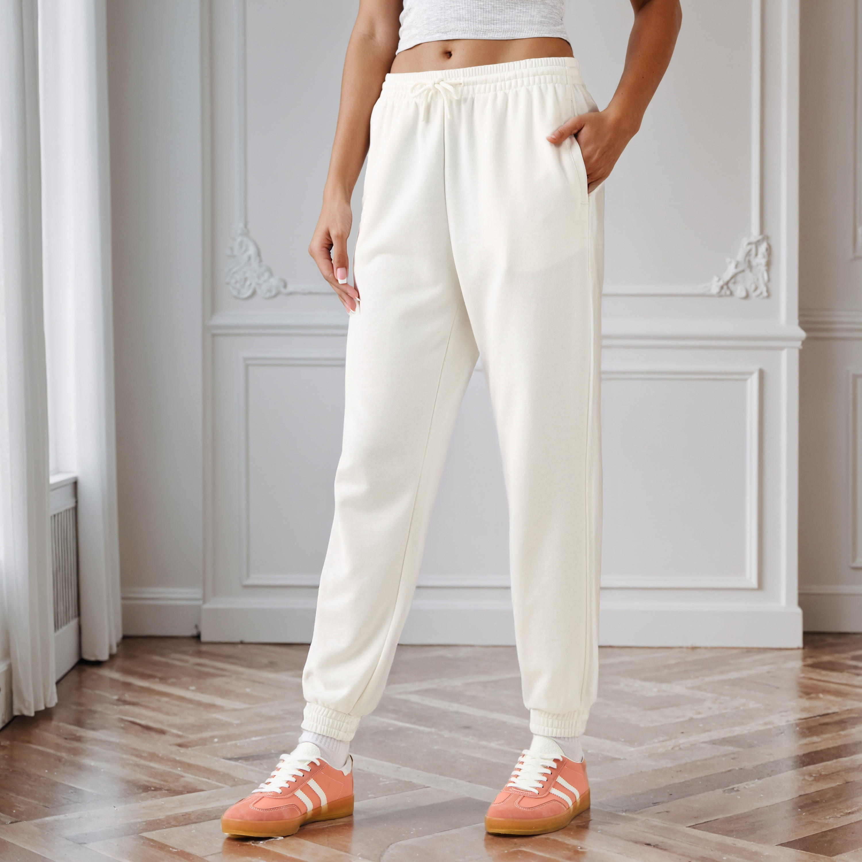 Regular Fit Flexi Waist Joggers with Pockets-women-clothing-bottoms-joggers-image-1