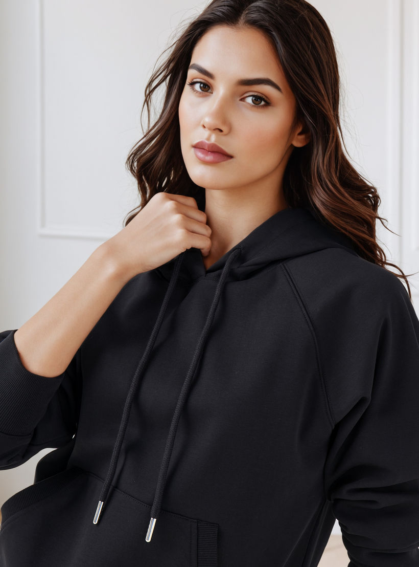 هودي برباط حبل وجيوب كنغر-women-winterwear-hoodiesandsweatshirts-hoodies-image-2