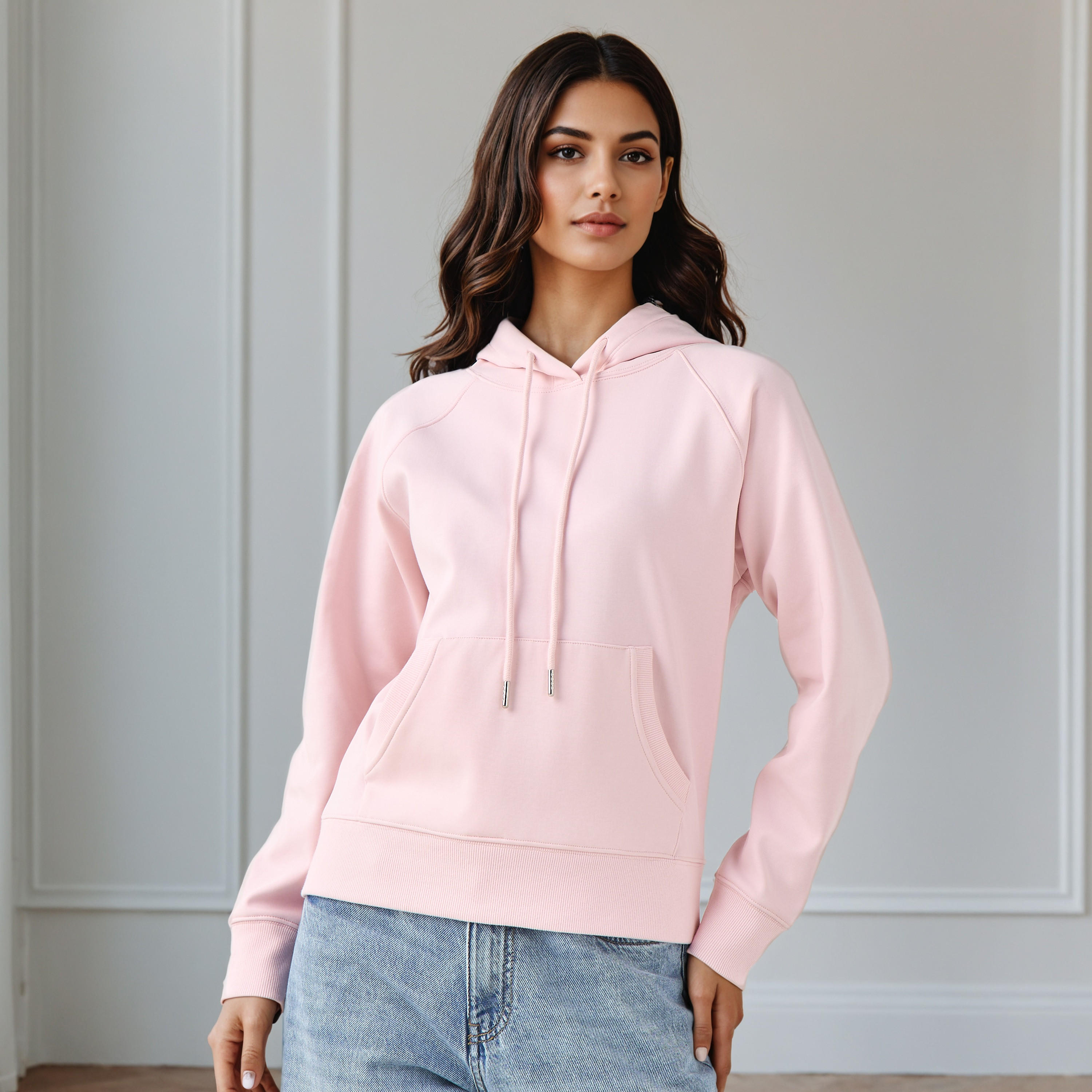 Rope Drawcord Hoodie with Kangaroo Pockets-women-winterwear-hoodiesandsweatshirts-hoodies-image-1