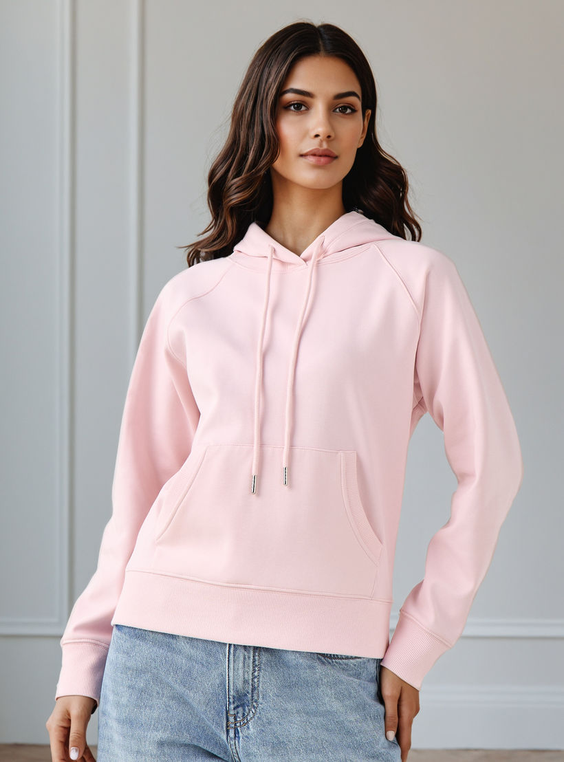 Rope Drawcord Hoodie with Kangaroo Pockets-women-winterwear-hoodiesandsweatshirts-hoodies-image-1