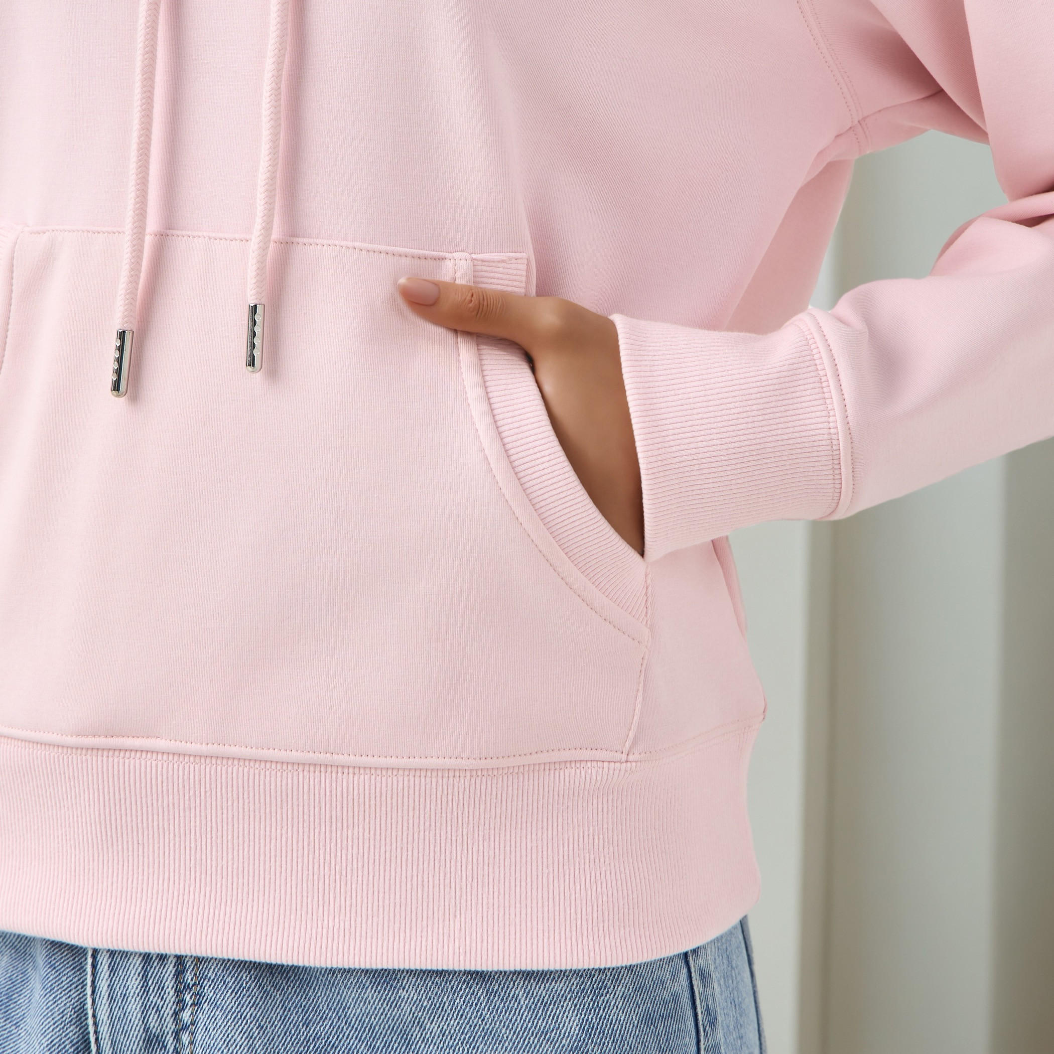 Rope Drawcord Hoodie with Kangaroo Pockets-women-winterwear-hoodiesandsweatshirts-hoodies-image-5