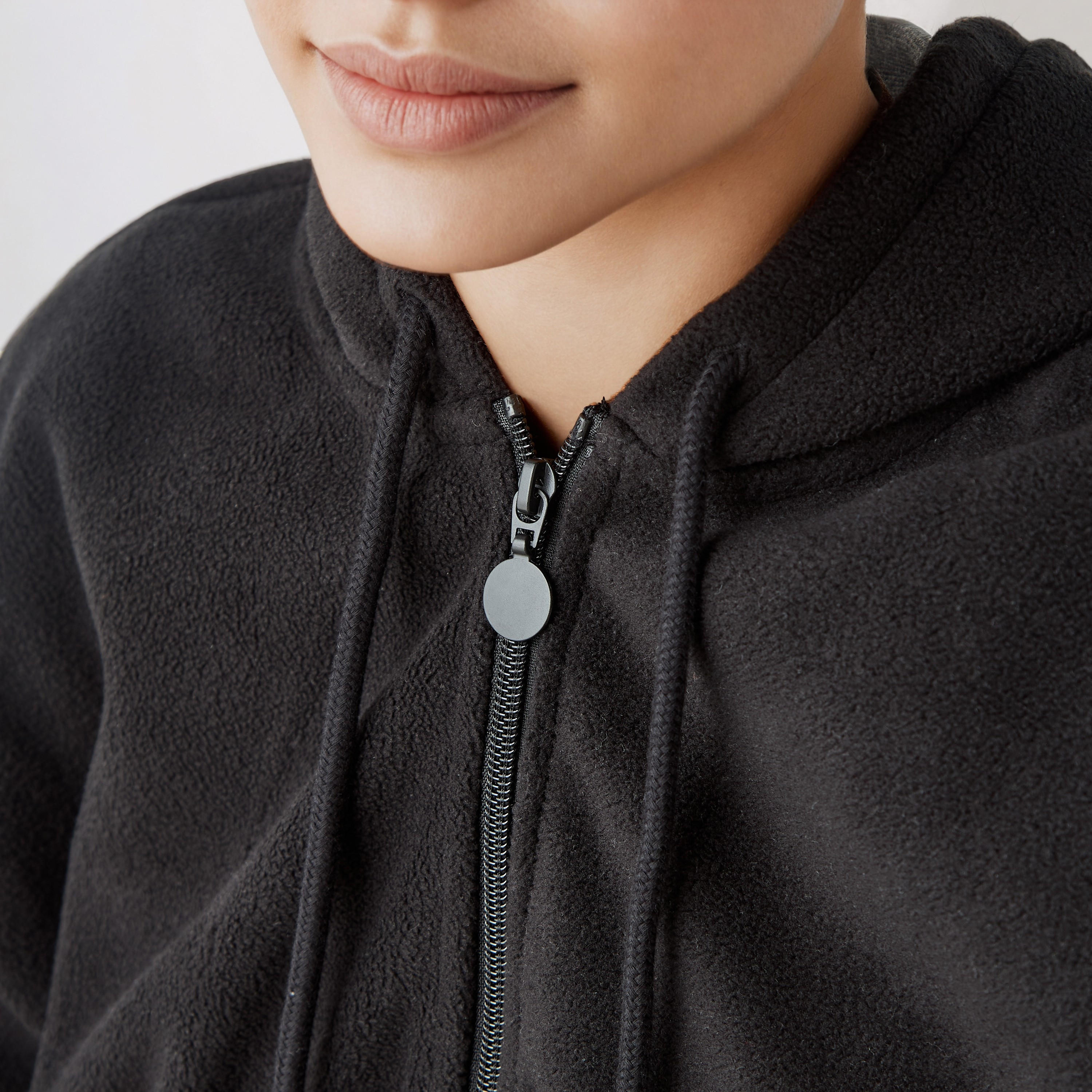 Polyester Fleece Jacket with Hood-women-winterwear-coatsandjackets-jackets-image-4
