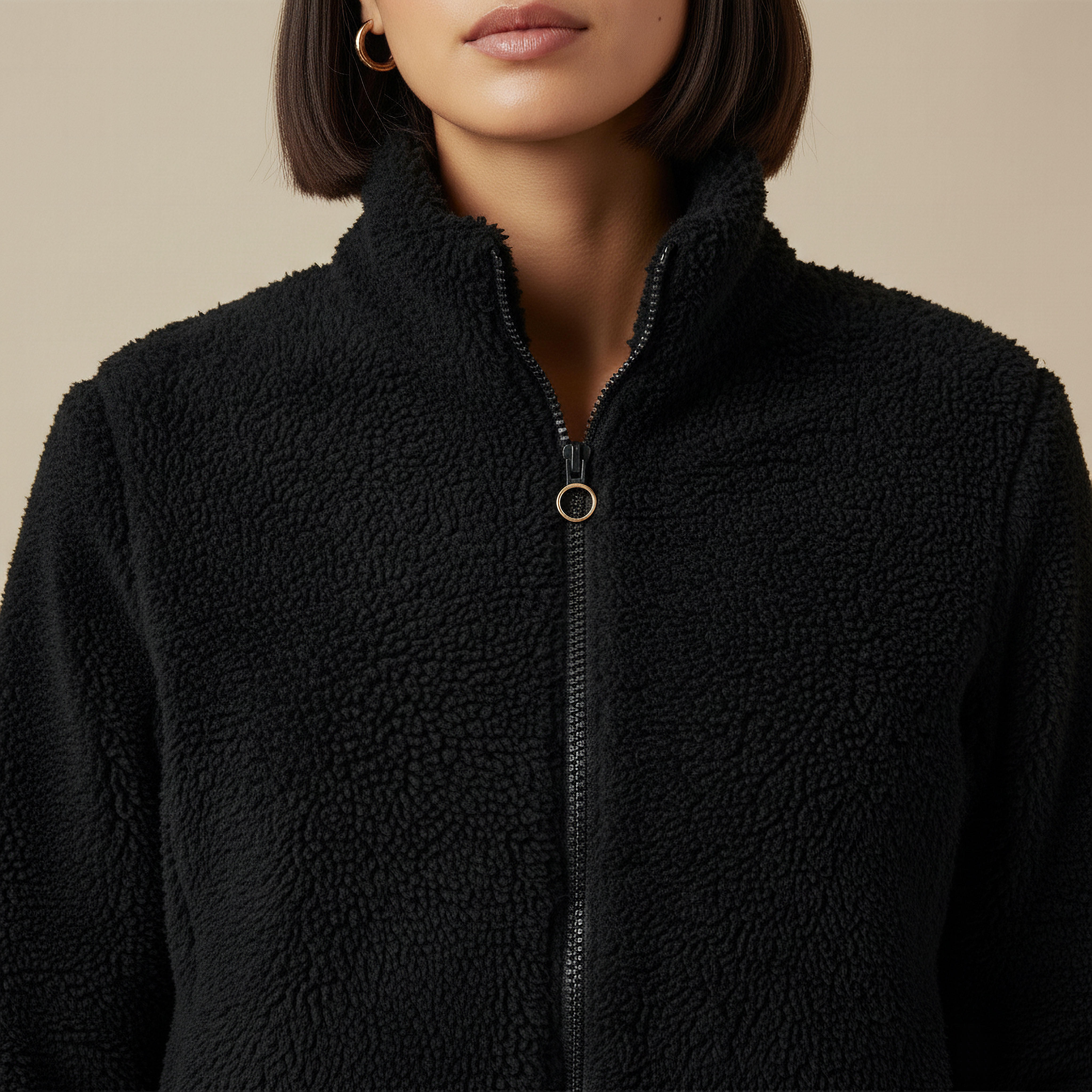 جاكيت بوليستر ببطانة شيربا-women-winterwear-coatsandjackets-jackets-image-4