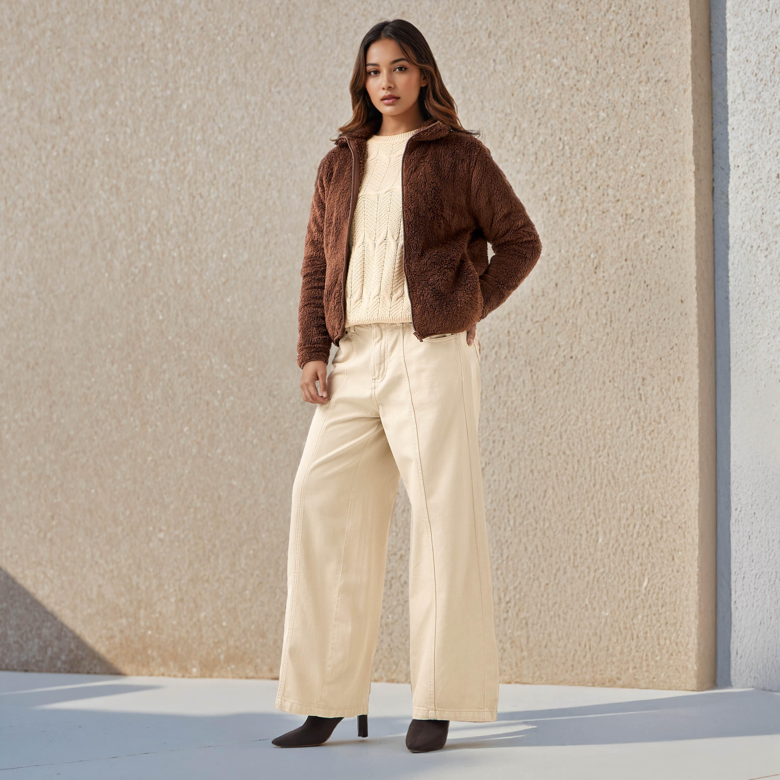 جاكيت بوليستر ببطانة شيربا-women-winterwear-coatsandjackets-jackets-image-2