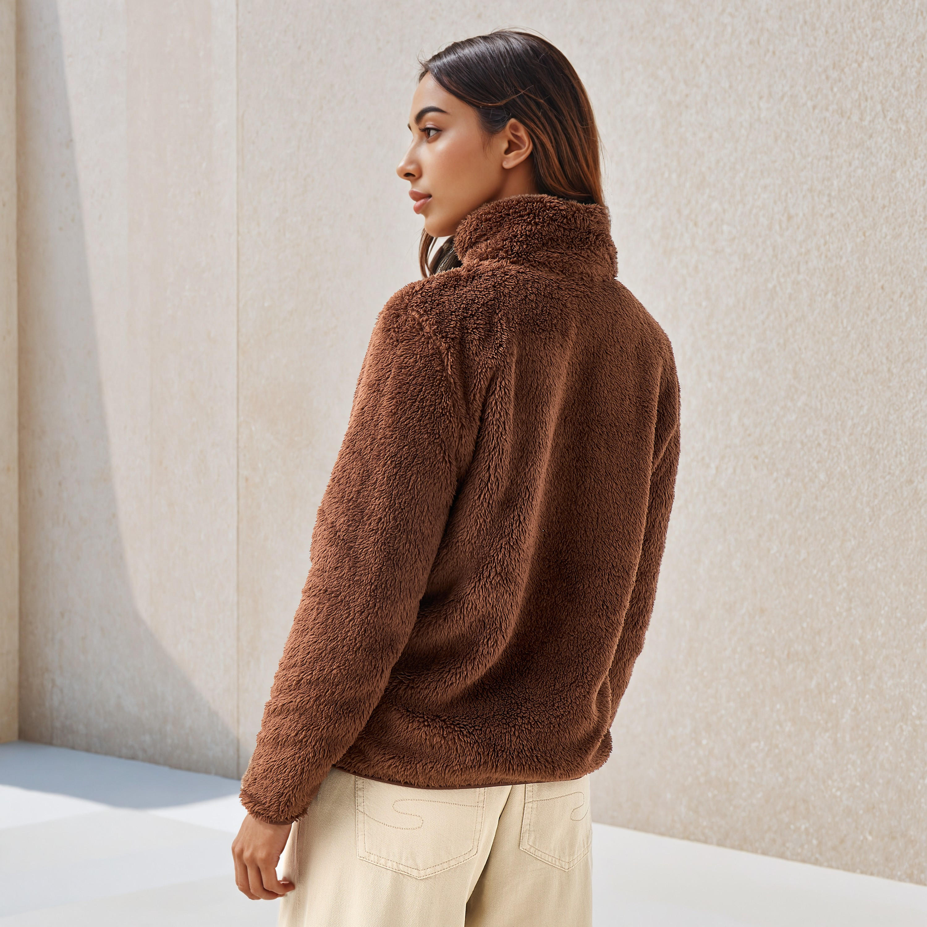 Polyester Jacket with Sherpa Lining-women-winterwear-coatsandjackets-jackets-image-3