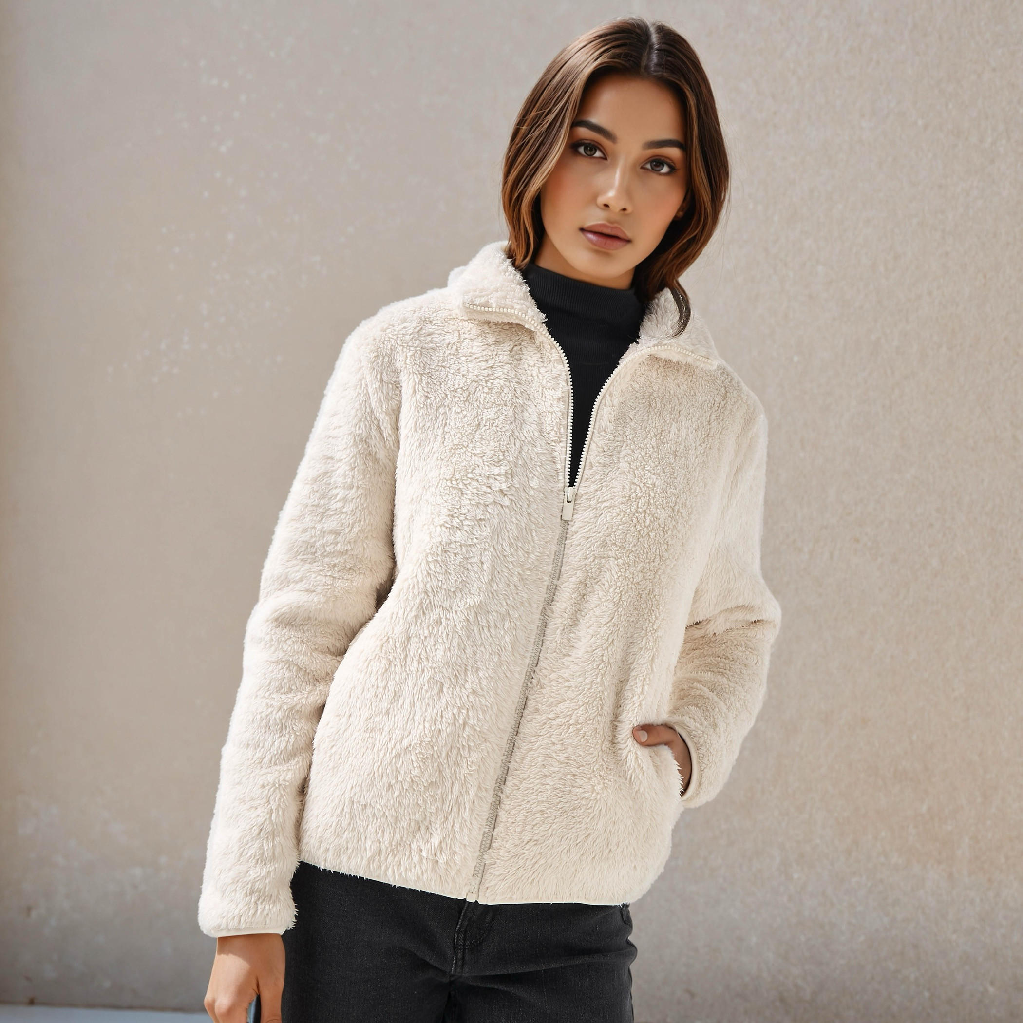 جاكيت بوليستر ببطانة شيربا-women-winterwear-coatsandjackets-jackets-image-6