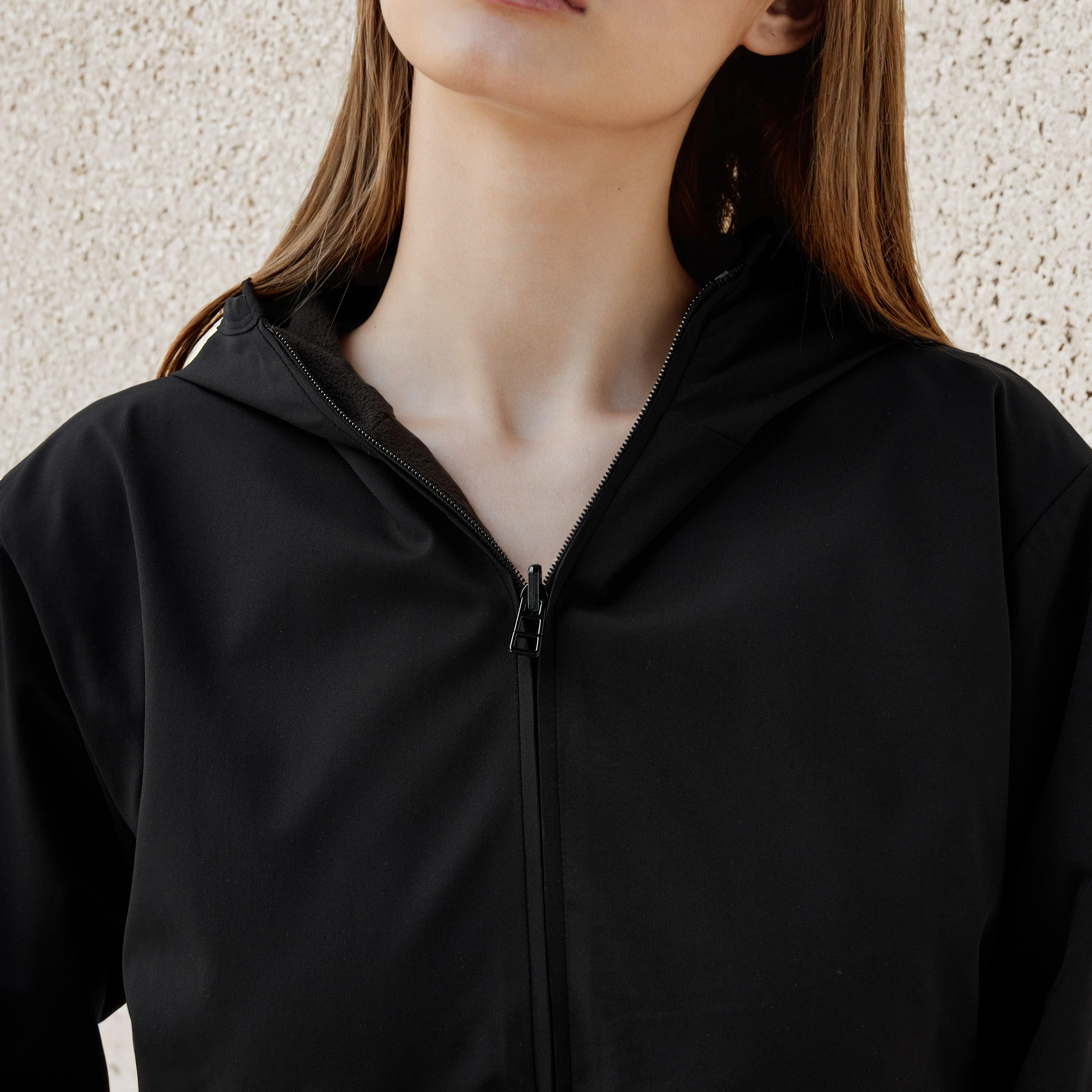 Regular Fit Fleece Lined Hooded Jacket-women-winterwear-coatsandjackets-jackets-image-4
