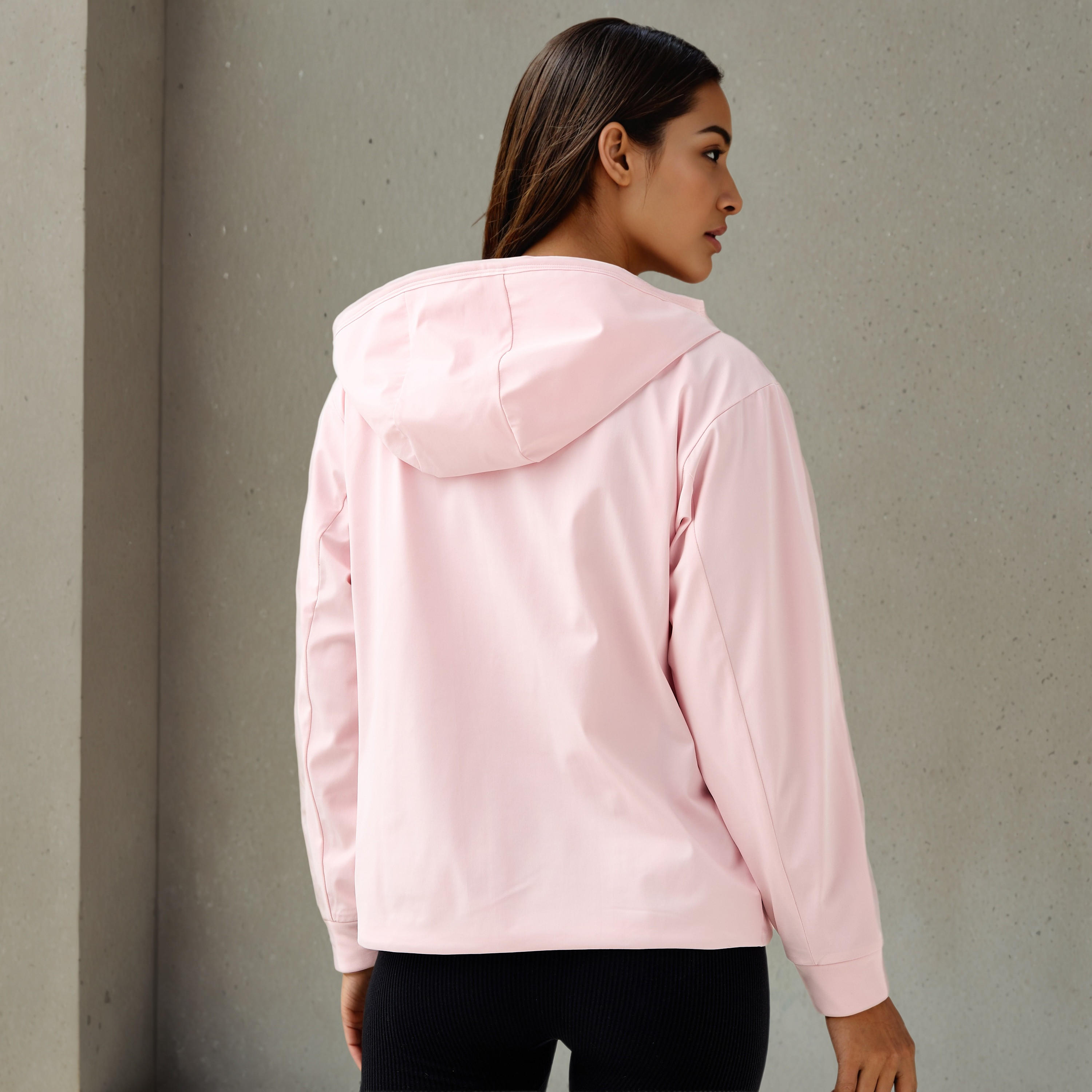 Regular Fit Fleece Lined Hooded Jacket-women-winterwear-coatsandjackets-jackets-image-4