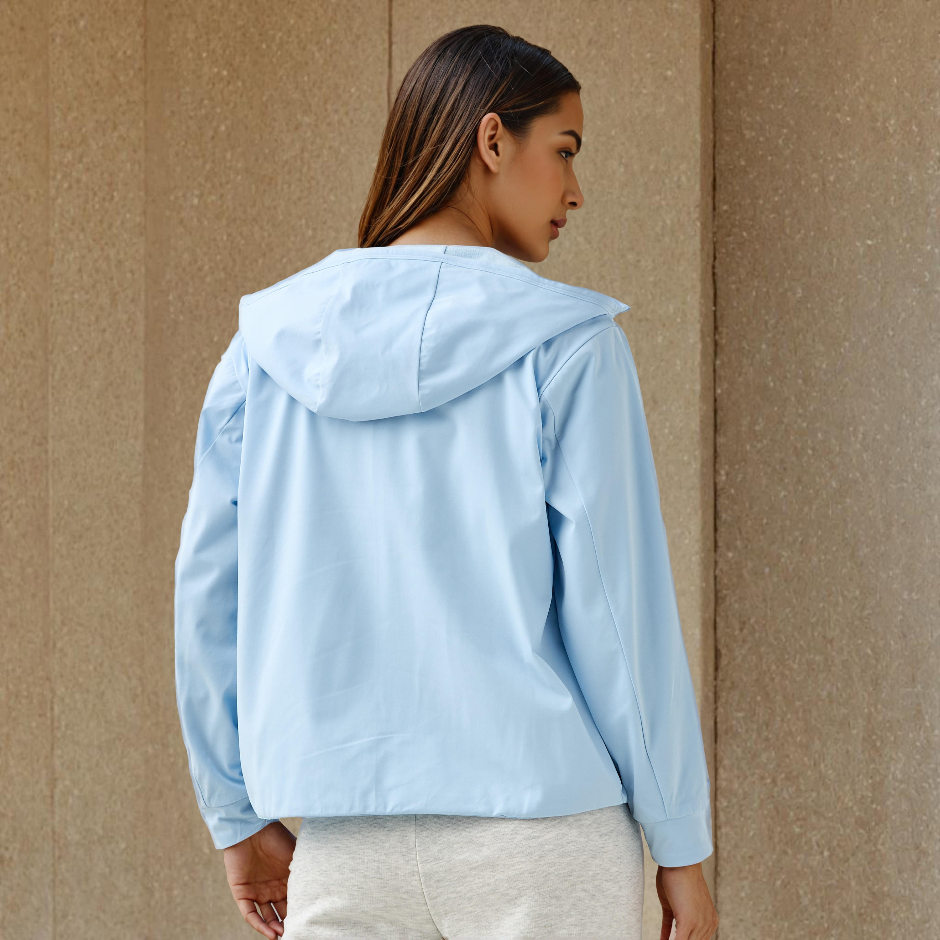 Regular Fit Fleece Lined Hooded Jacket-women-winterwear-coatsandjackets-jackets-image-4