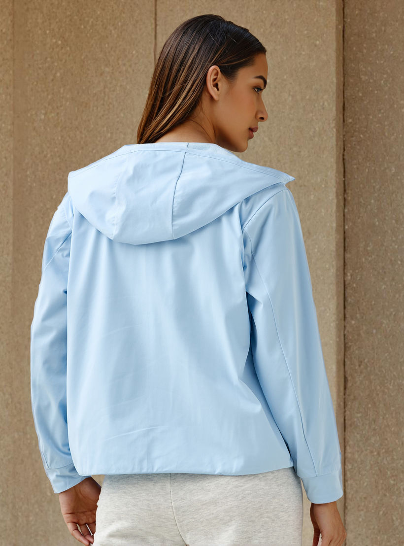 Regular Fit Fleece Lined Hooded Jacket-women-winterwear-coatsandjackets-jackets-image-4