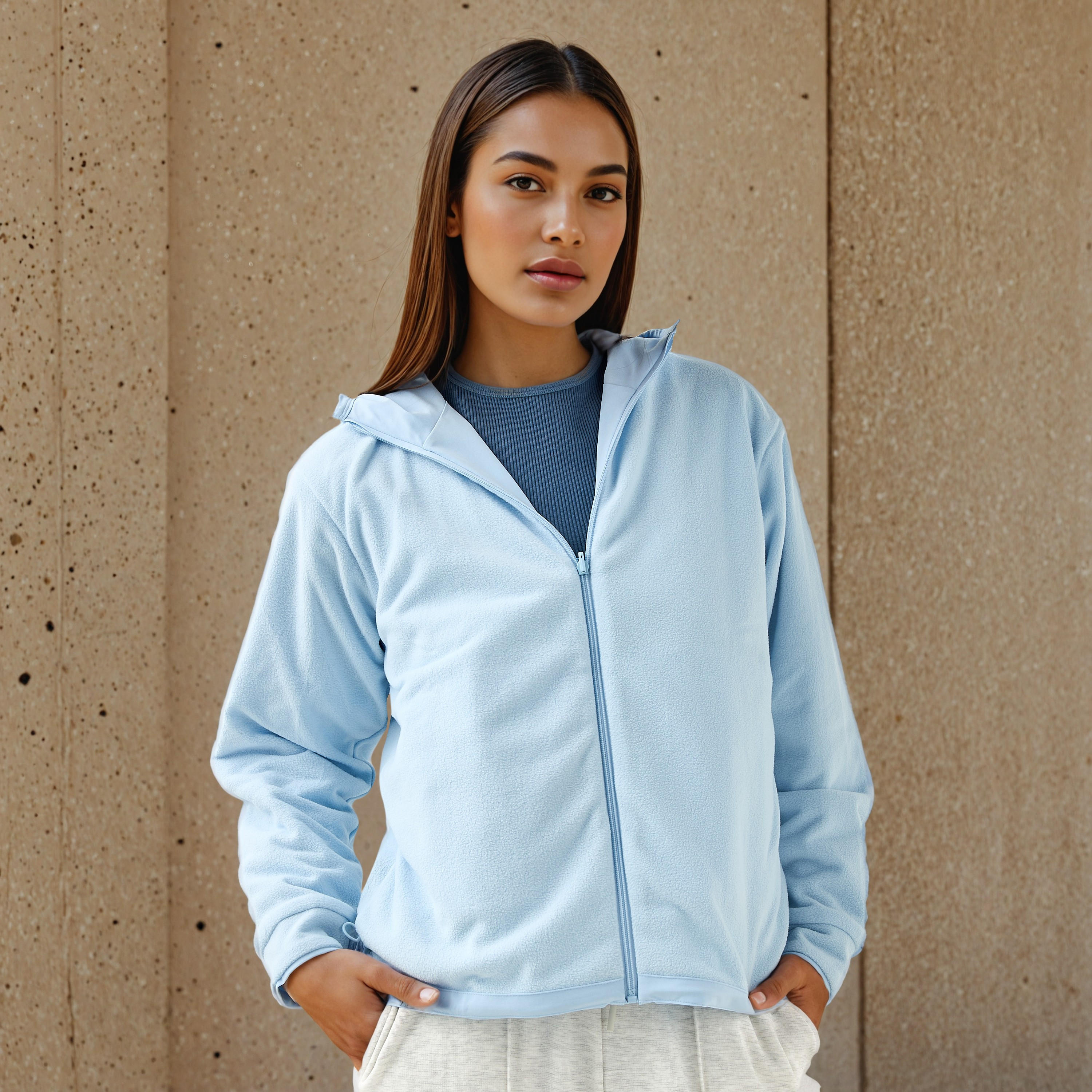 Regular Fit Fleece Lined Hooded Jacket-women-winterwear-coatsandjackets-jackets-image-6