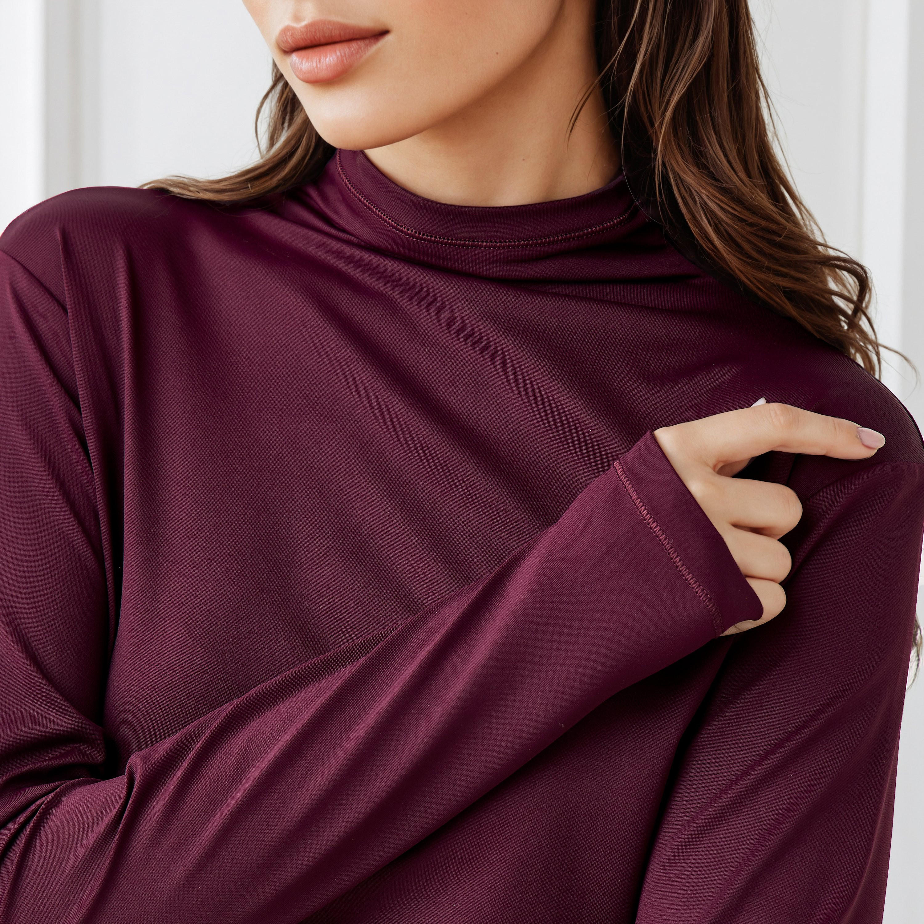 Regular Fit T-shirt with High Neck-women-clothing-tshirts-image-5
