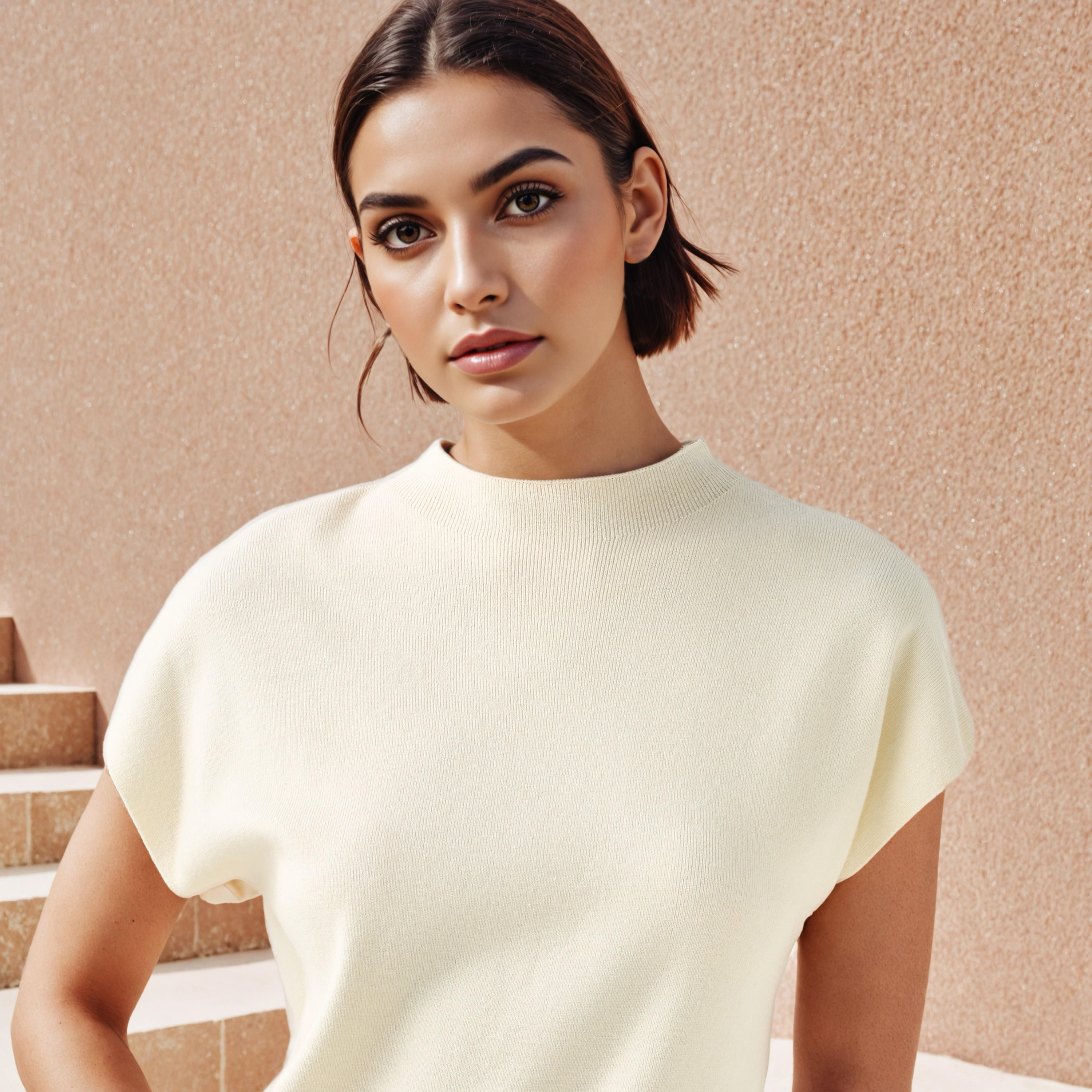 Ribbed High Neck Top with Extended Sleeves-women-clothing-shirtsandblouses-blouses-image-4