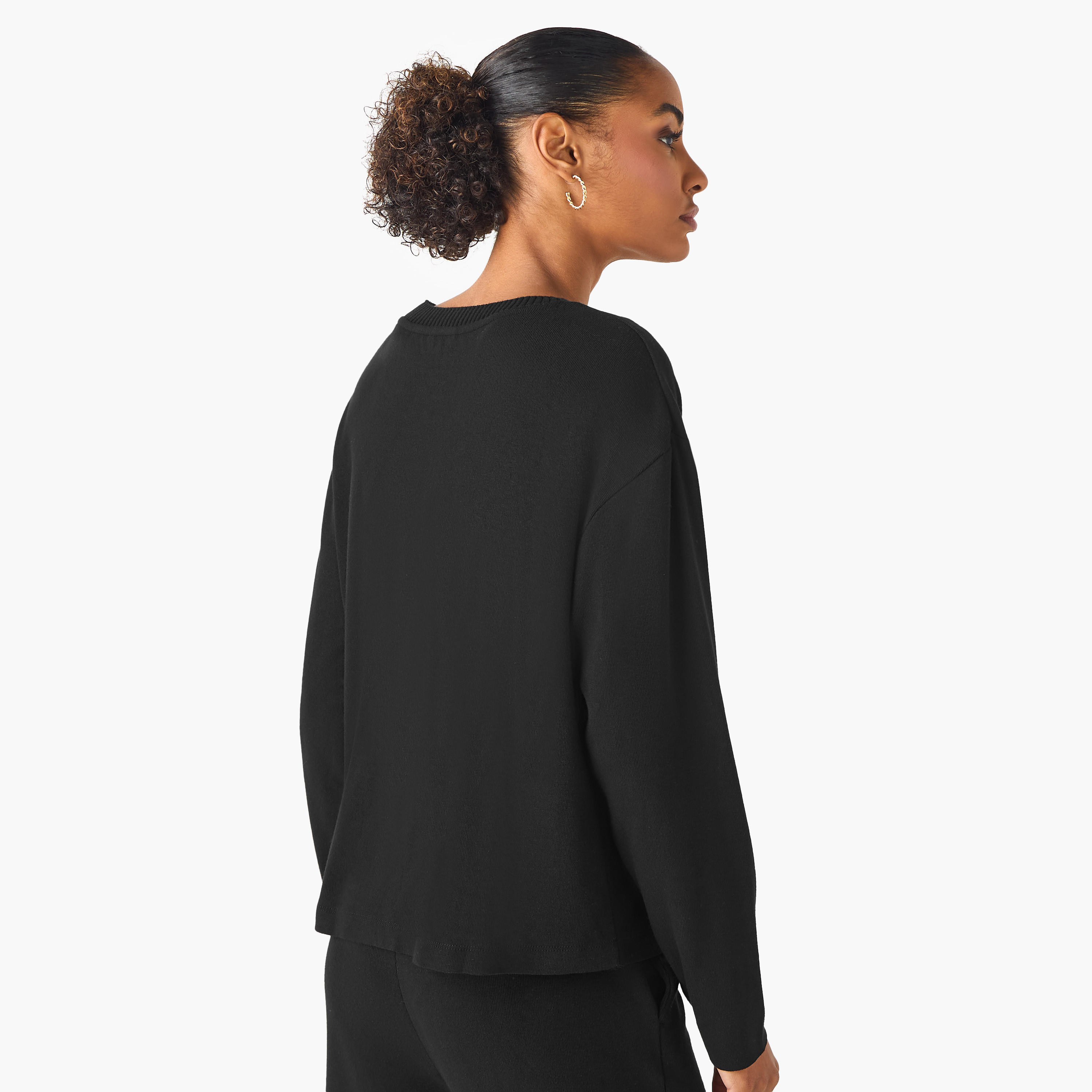 Regular Fit Ribbed Round Neck Sweater-women-clothing-cardigansandjumpers-jumpers-image-3