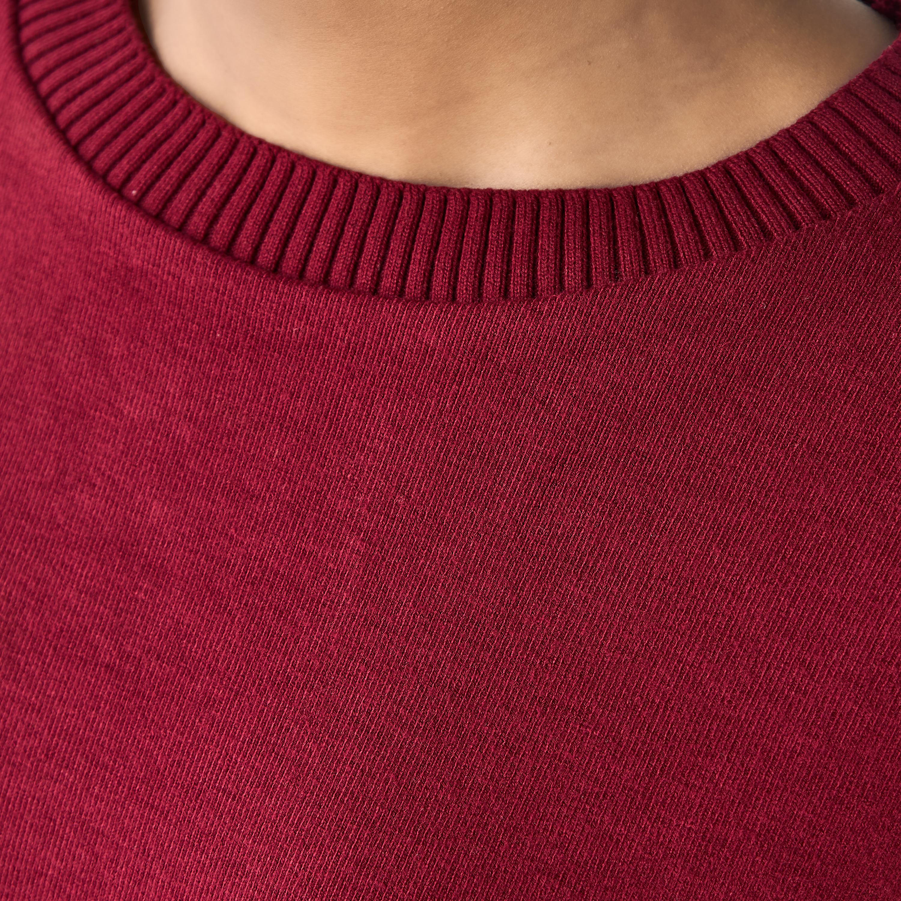 كنزة مضلعة بقصّة عادية وياقة مستديرة-women-clothing-cardigansandjumpers-jumpers-image-3