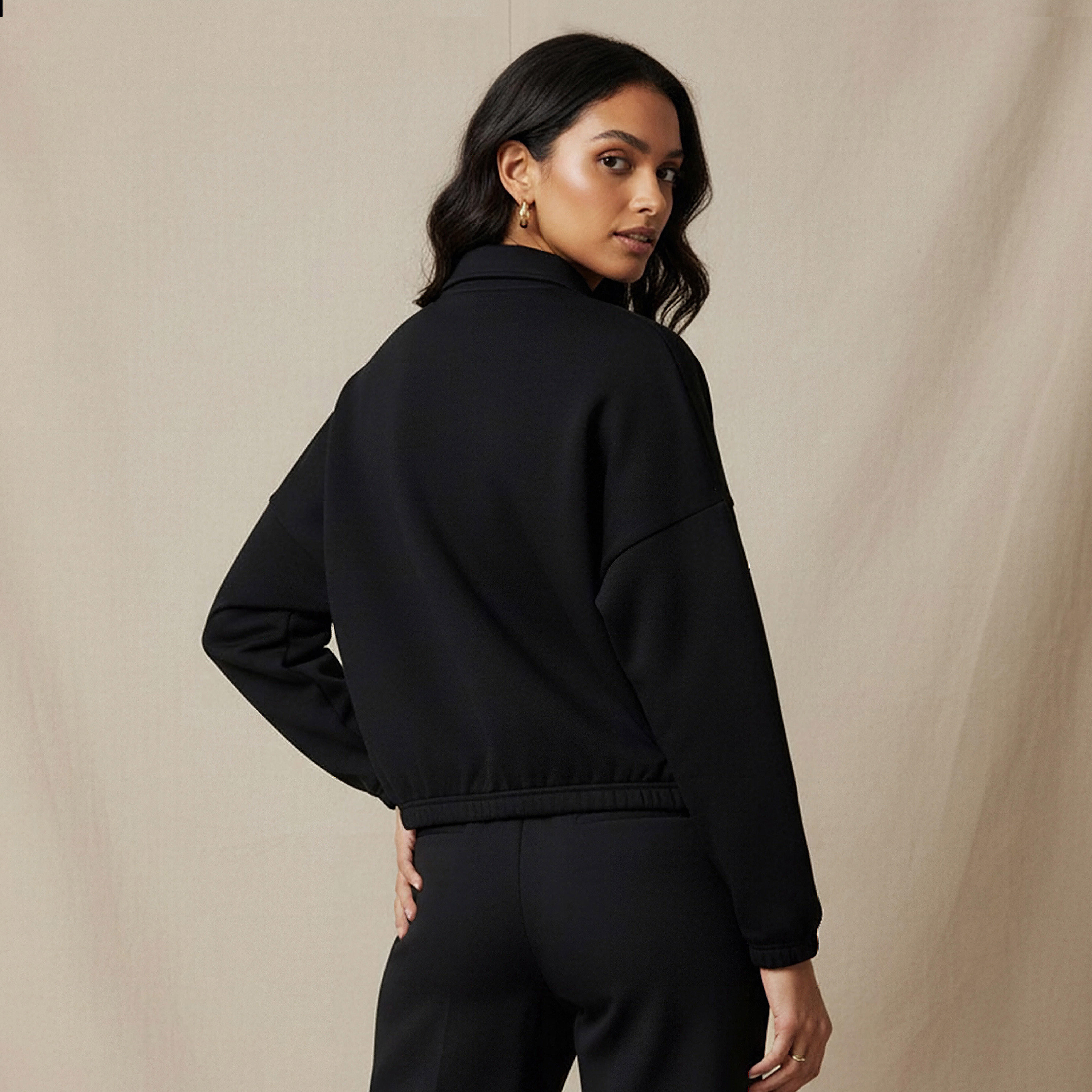 Regular Fit Jacket with Pockets-women-winterwear-coatsandjackets-jackets-image-3