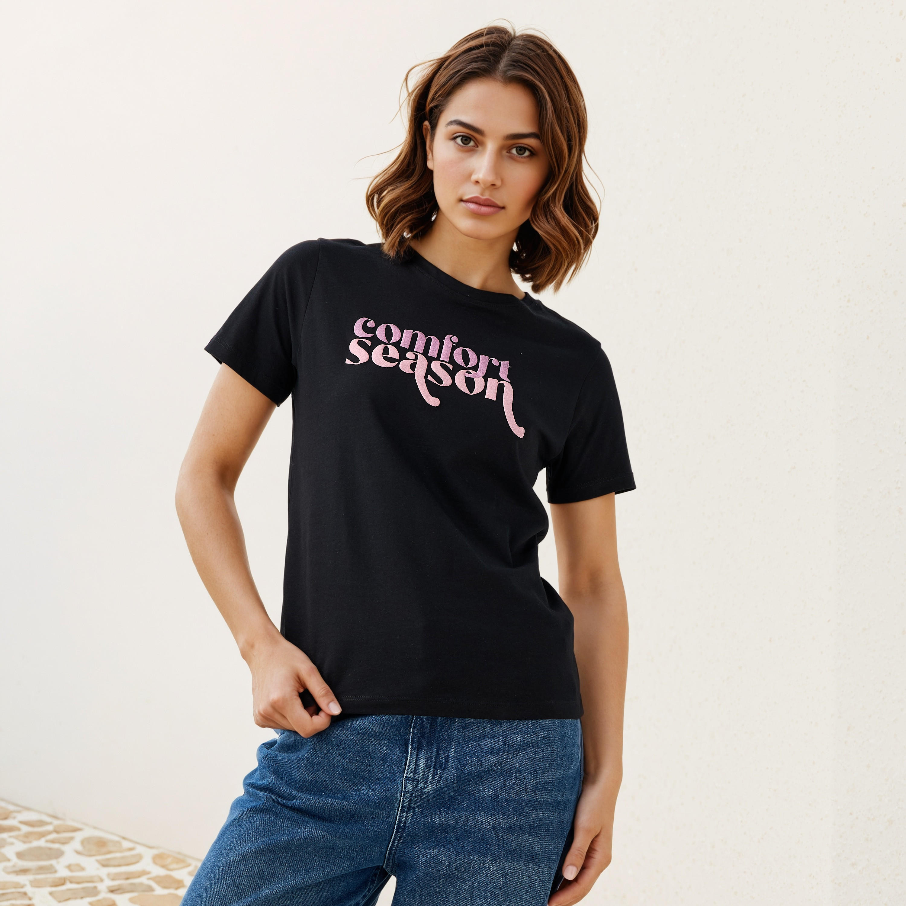 Graphic Print Regular Fit T-shirt-women-clothing-tshirts-image-1