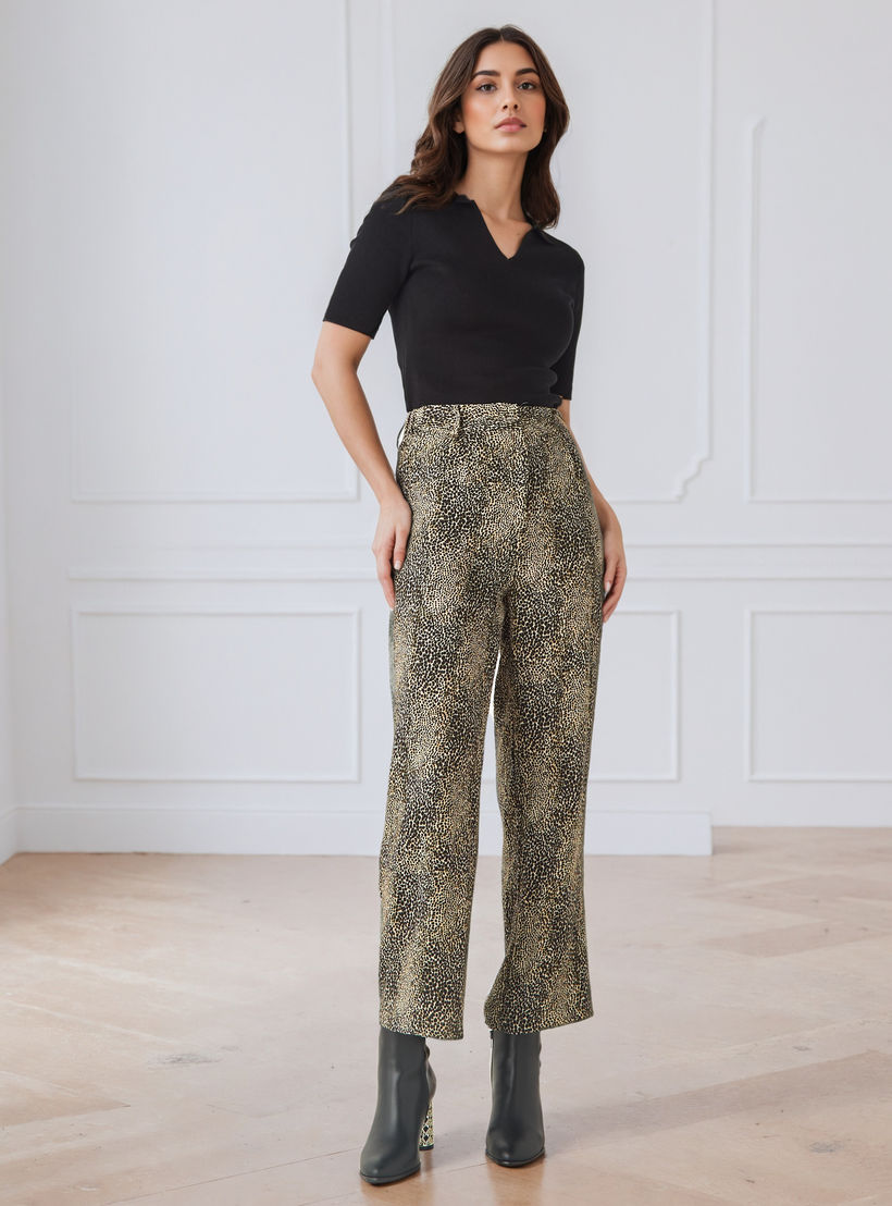 تيشيرت بولو بارز الملمس بياقة V-women-clothing-tshirts-image-2
