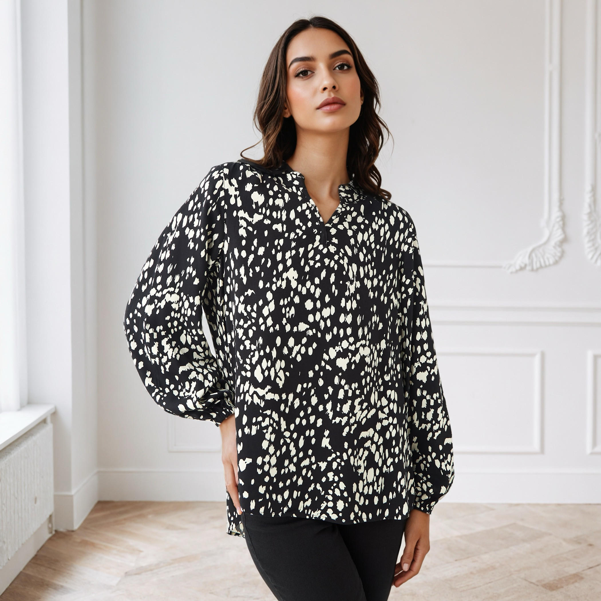 بلوزة بياقة عادية وطبعات-women-clothing-shirtsandblouses-blouses-image-5