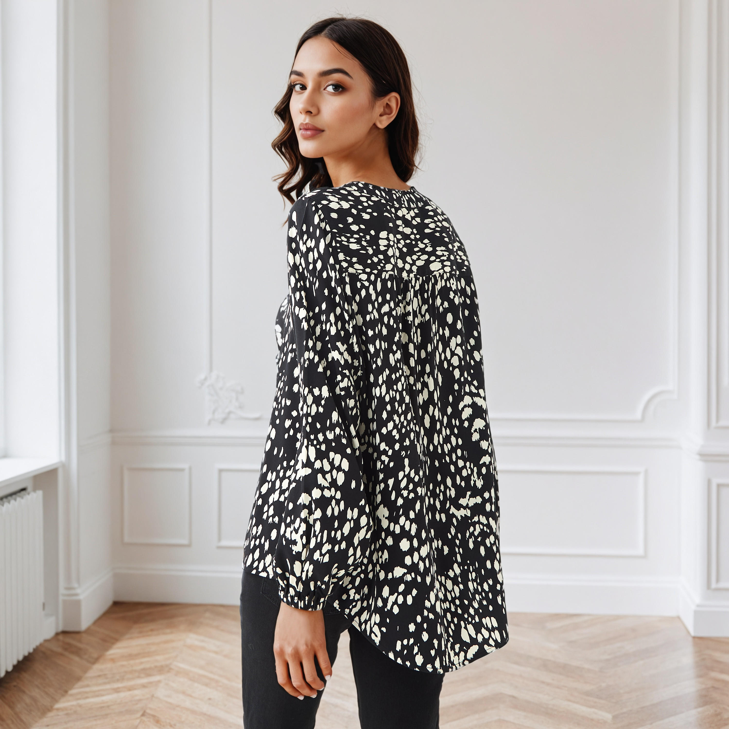بلوزة بياقة عادية وطبعات-women-clothing-shirtsandblouses-blouses-image-3