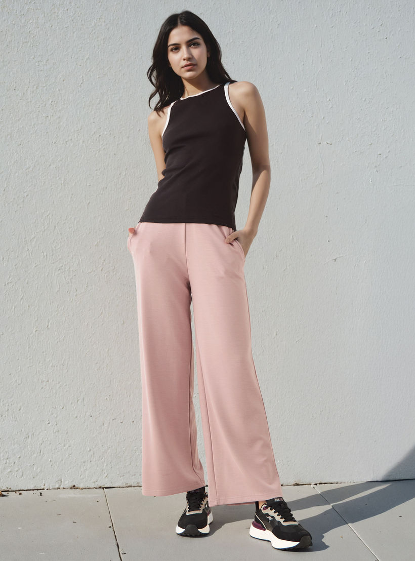 بنطلون بالازو بخصر مطاطي وجيوب -women-clothing-bottoms-trousers-image-2