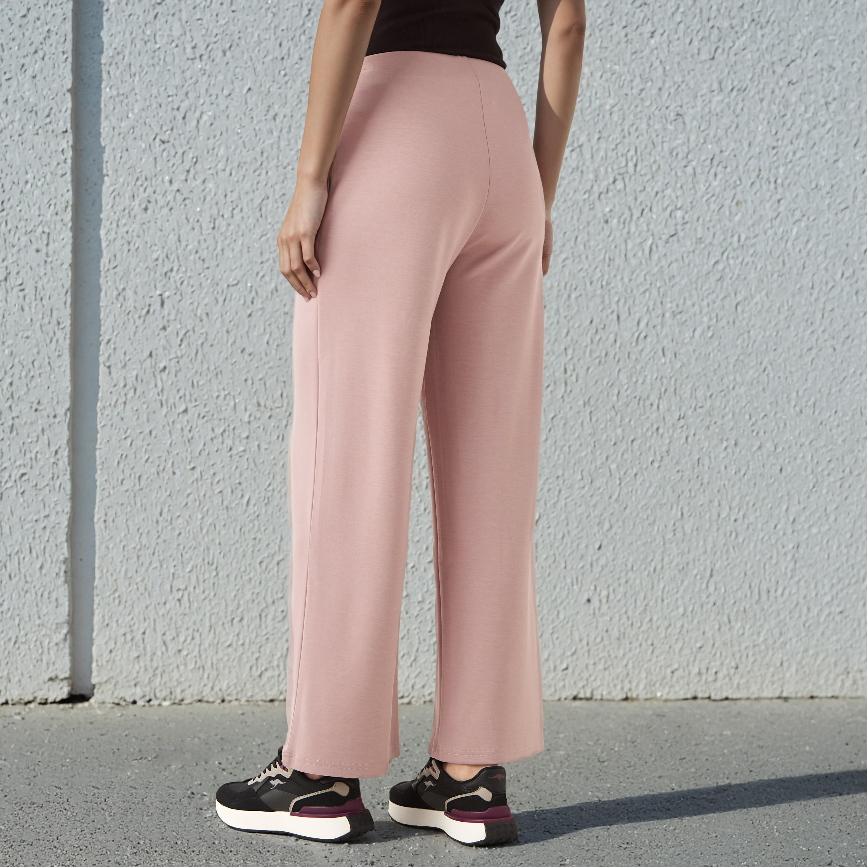 بنطلون بالازو بخصر مطاطي وجيوب -women-clothing-bottoms-trousers-image-3